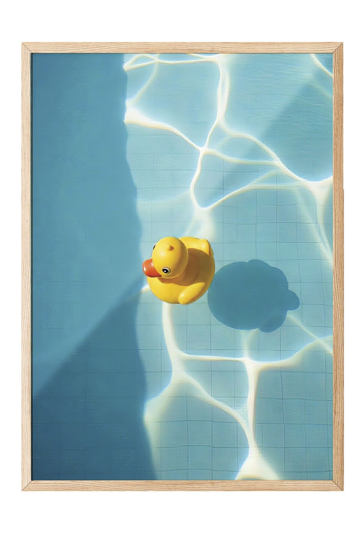 Postifull Ahşap Çerçeveli Poster, Sarı Ördek, Fotoğraf, Sarı Renk Poster, 2025 Yaz Seçkisi, NO:109613