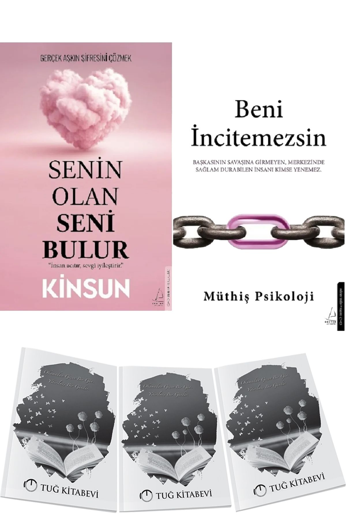 Destek Yayınları Senin Olan Seni Bulur ve Beni İncitemezsin 2li Set Kinsun + Hediyeli