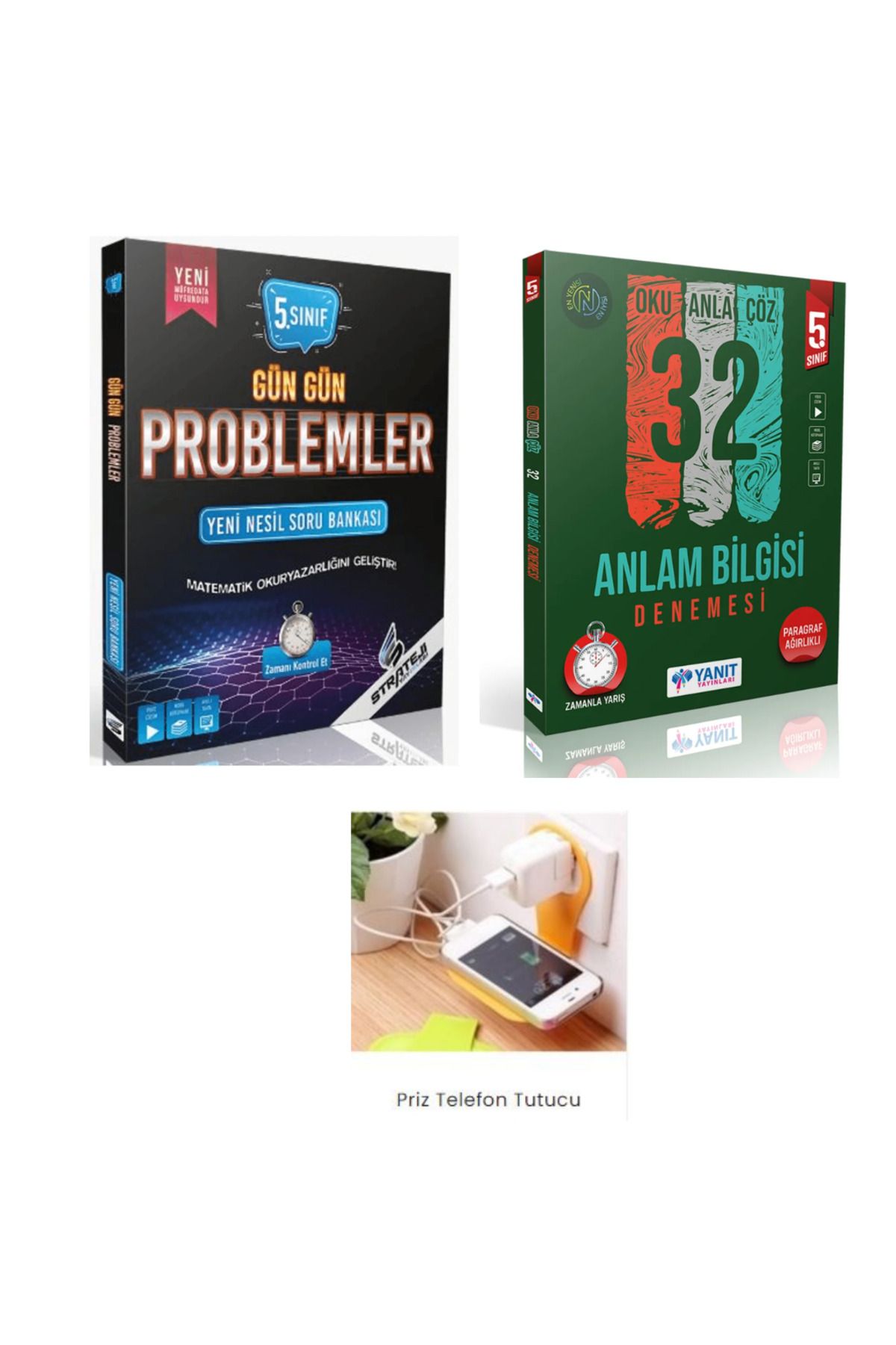 Strateji Yayınları Strateji 5. Sınıf Gün Gün Problemler + Yanıt 5.Sınıf Anlam Bilgisi Deneme Set PRİZ TUTUCULU 2025