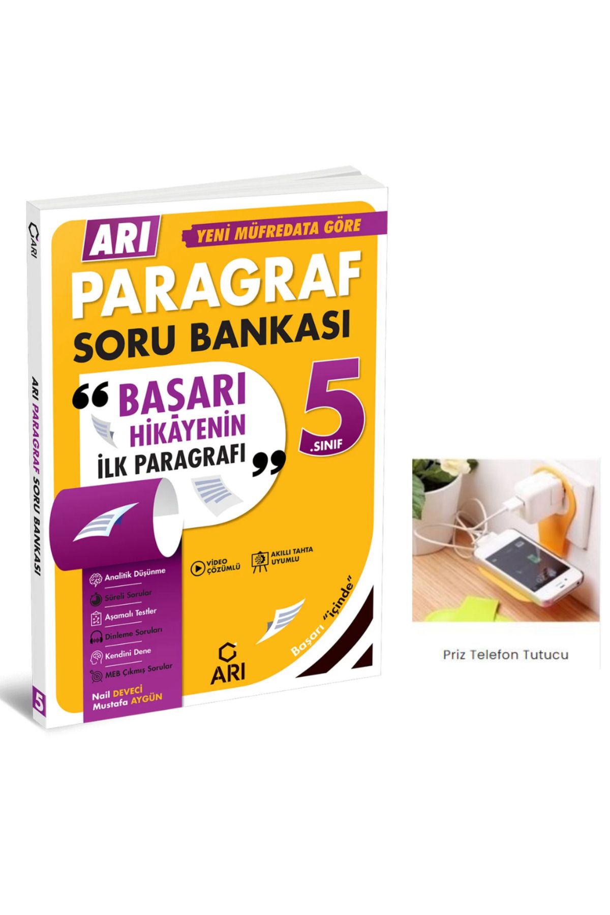 Arı Yayıncılık 5 Sınıf Arı Paragraf Soru Bankası 2025 PRİZ TUTUCU HEDİYE 224 Syf.