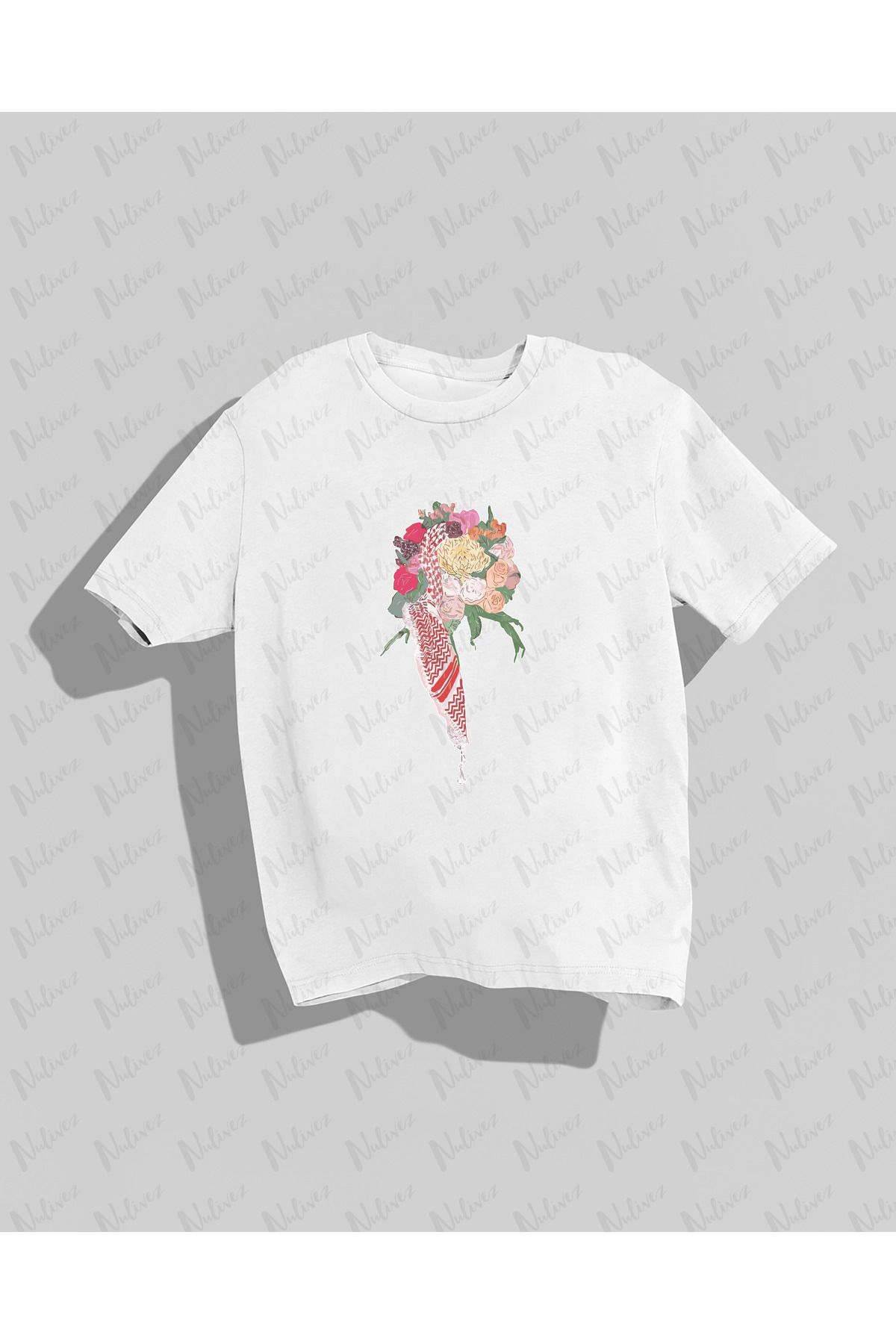 Nulivez Filistin Tasarımı Baskılı Yüksek Kalite Kompakt Unisex Oversize T-Shirt