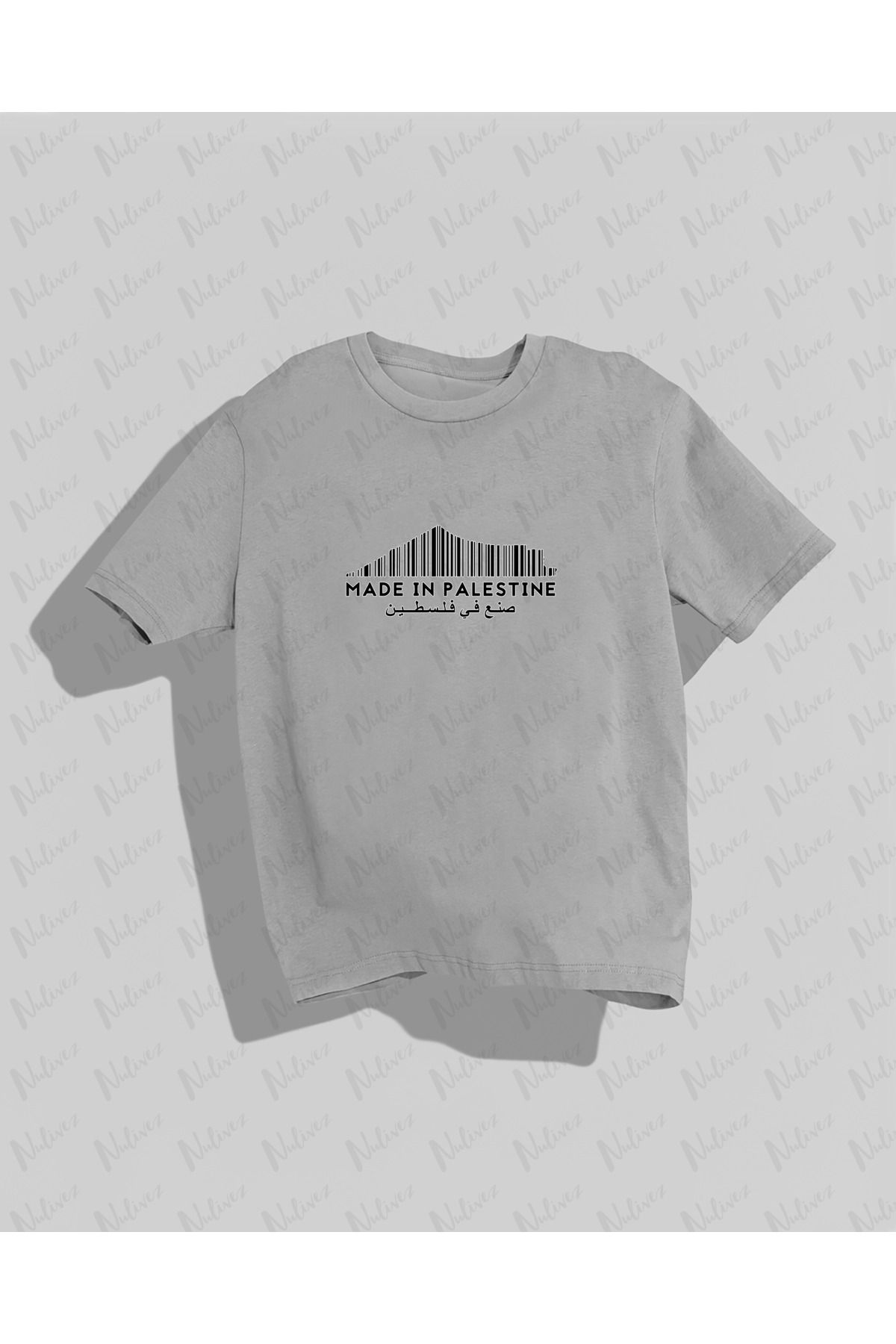 Nulivez Filistin Tasarımı Baskılı Yüksek Kalite Kompakt Unisex Oversize T-Shirt