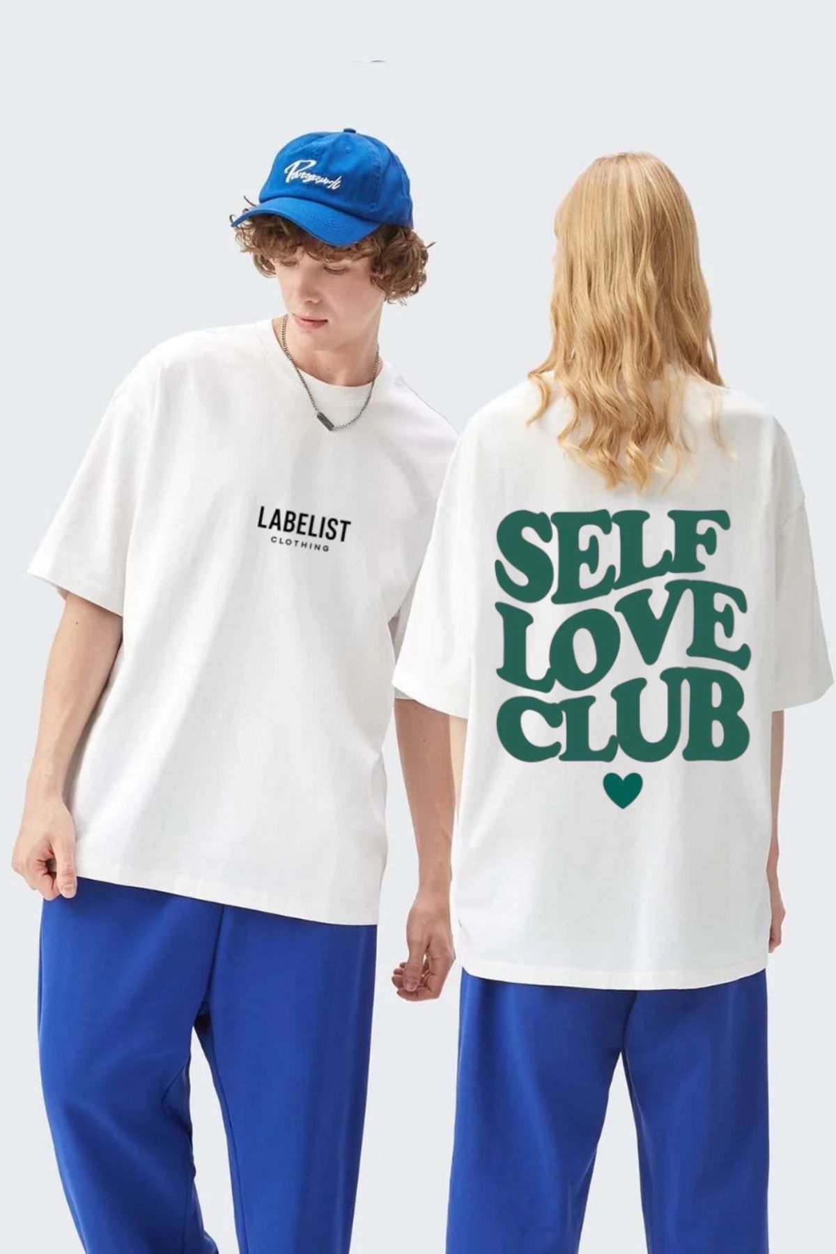 LABELIST CLOTHING UNISEX OVERSIZE SELF LOVE CLUB SIRT BASKILI T-SHIRT