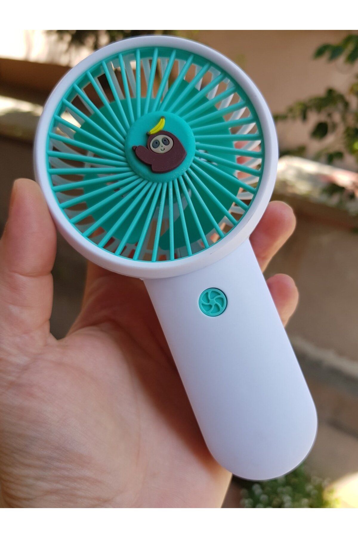 Brokoli Home Şarjli Mini El Fanı Masa Fanı Soğutucu Masa Üstü Vantilatör Usb Stantlı Cep Telefonu Tutucu Yeşil