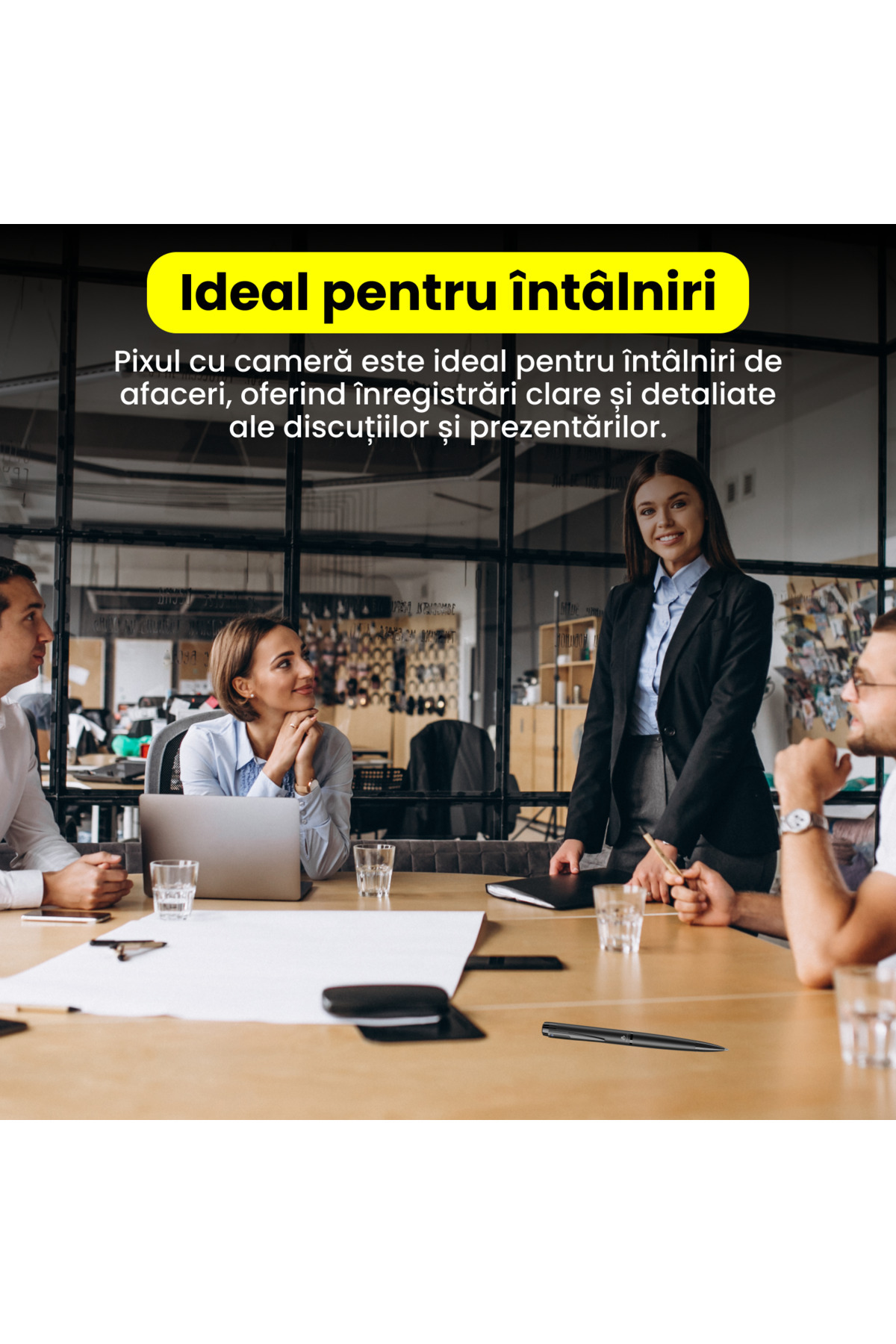 Spionescu-Spy pen with hidden camera, BR09, 1080 Full HD, cyclic audio video recording, 75 min autonomy 3