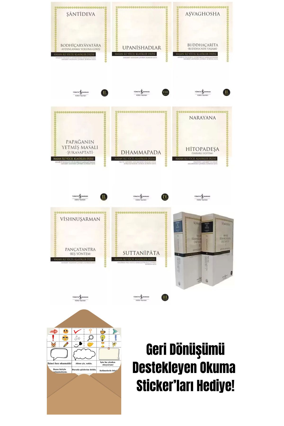 TÜRKİYE İŞ BANKASI KÜLTÜR YAYINLARI Hint Felsefe Klasikleri 9 Kitap Set + Okuma Sticker'ları