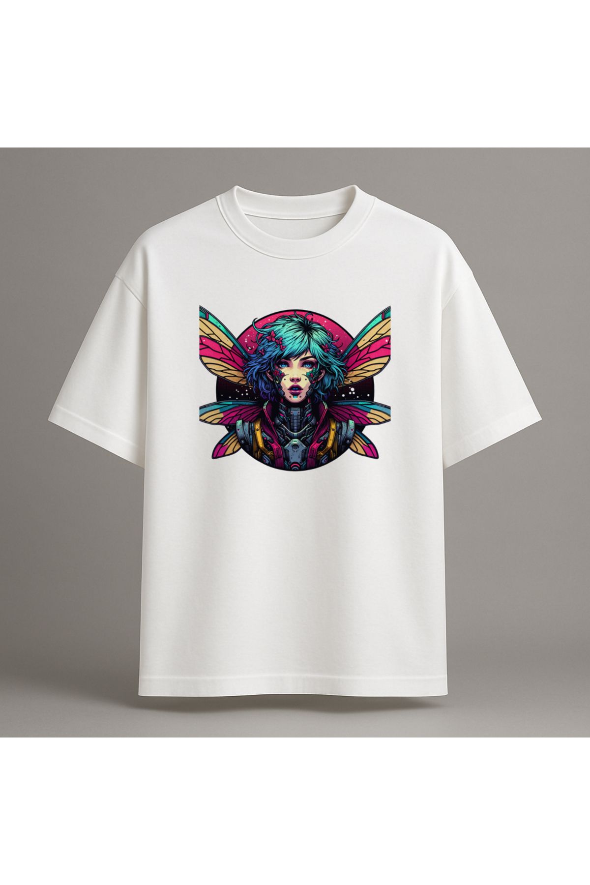 Fuco Supply Beyaz Oversize Baskılı Tişört – Unisex Rahat Kesim Streetwear
