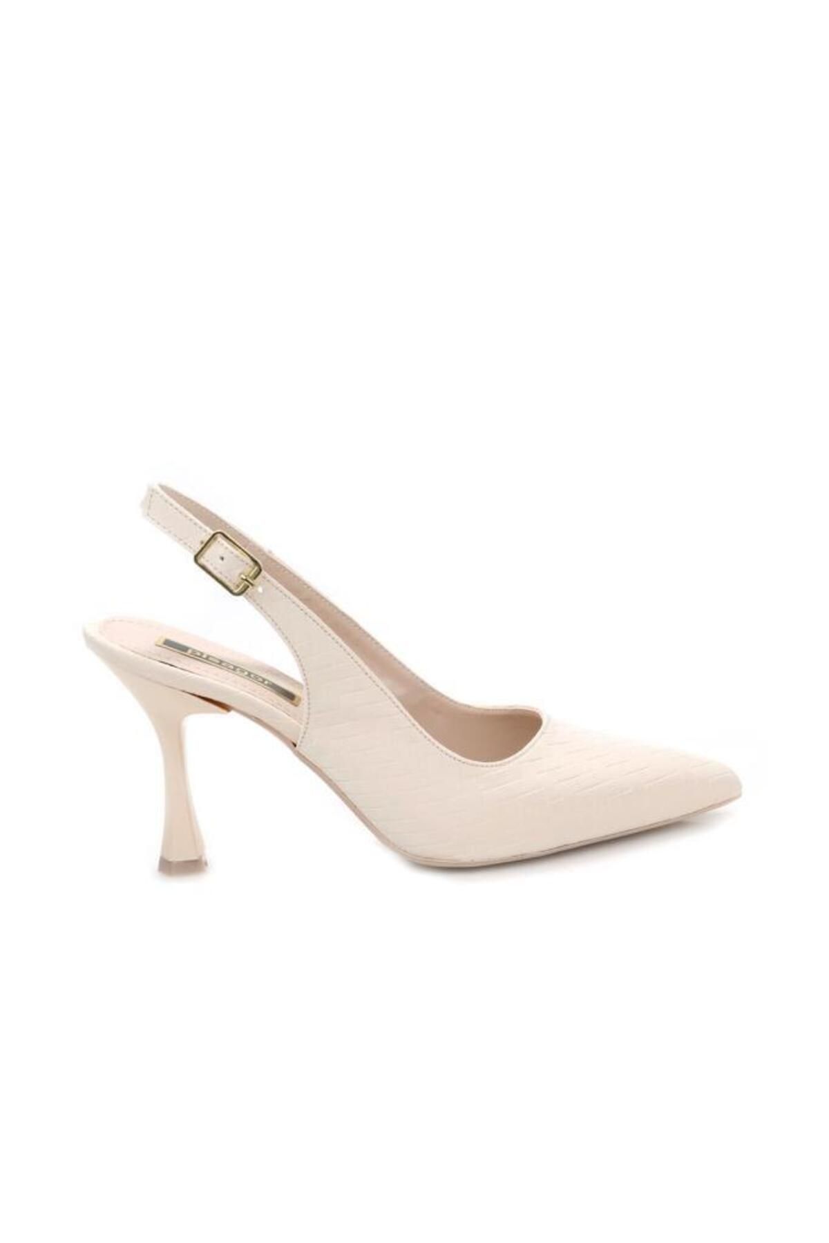 PİSAGOR Pisagor Ps-32650 8,5 Cm Topuklu Kadın Arkası Açık Stiletto Ayakkabı