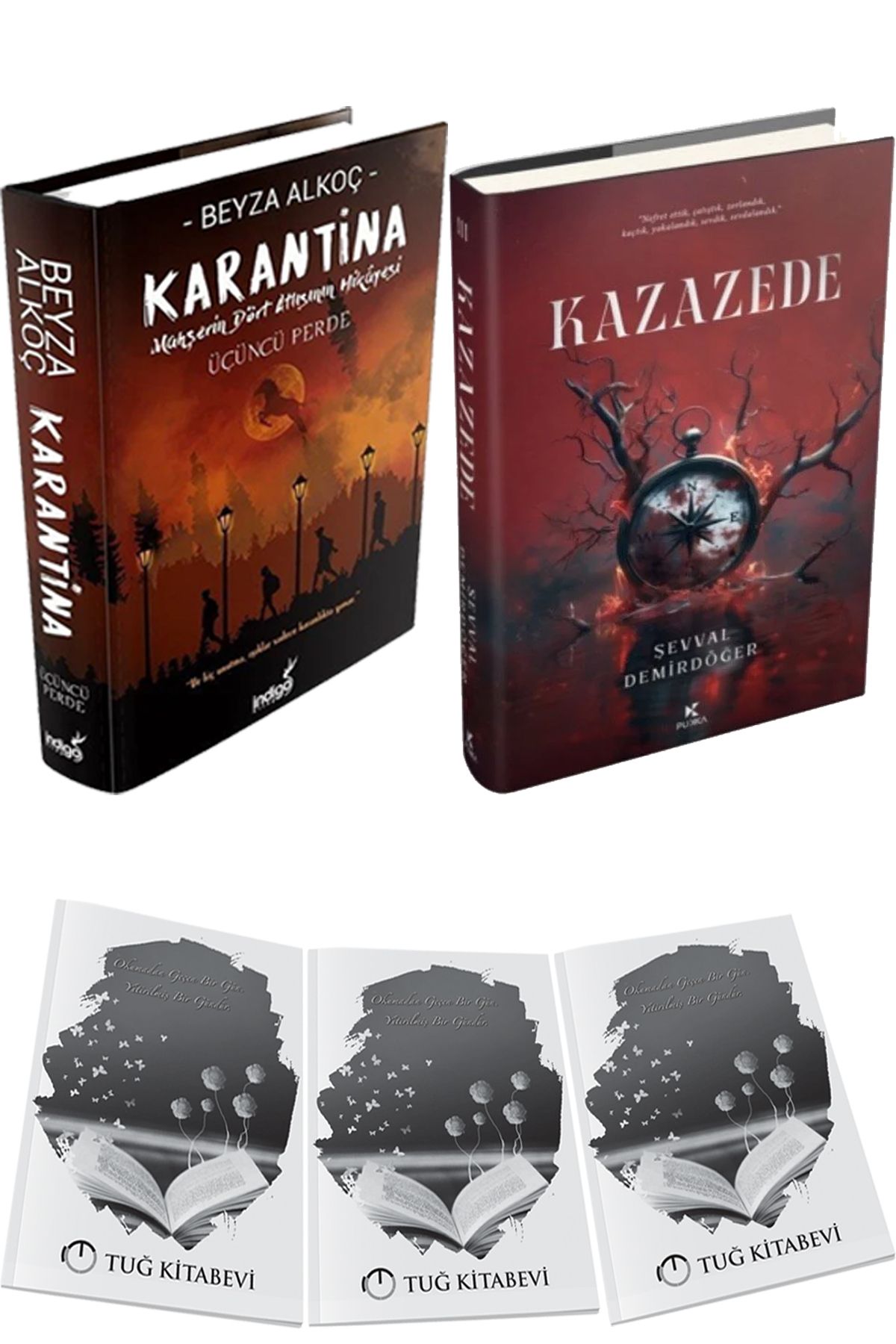 İndigo Kitap Karantina 3 Ciltli ve Kazazede 3 Ciltli + Hediyeli