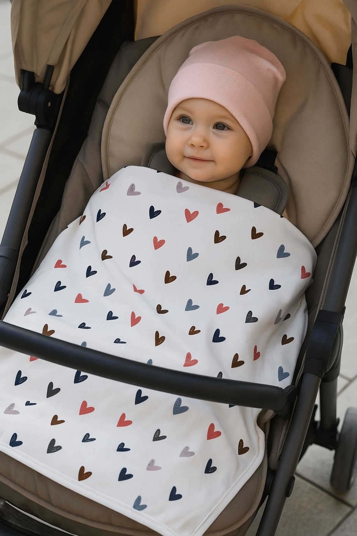 ANNELIESSE BABY Kalp desen bebek battaniye