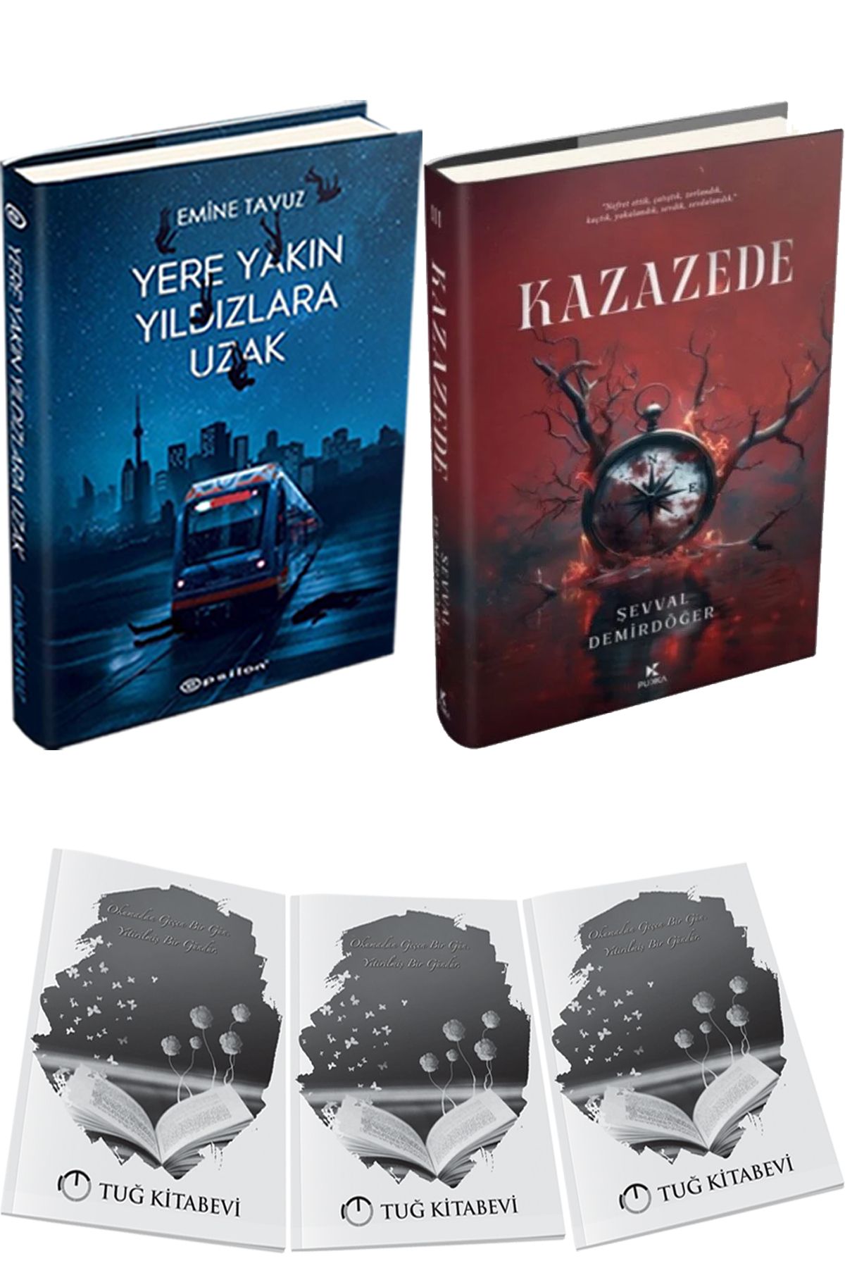 Epsilon Yayınevi Yere Yakın Yıldızlara Uzak Ciltli ve Kazazede 3 Ciltli + Hediyeli