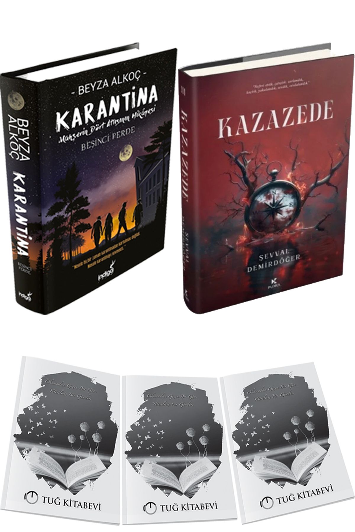İndigo Kitap Karantina 5 Ciltli ve Kazazede 3 Ciltli + Hediyeli