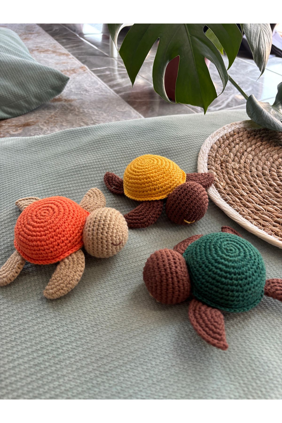 Aia&Co Amigurumi Yumuşak Vik Vik Sesli Karetta Kamplumbağa