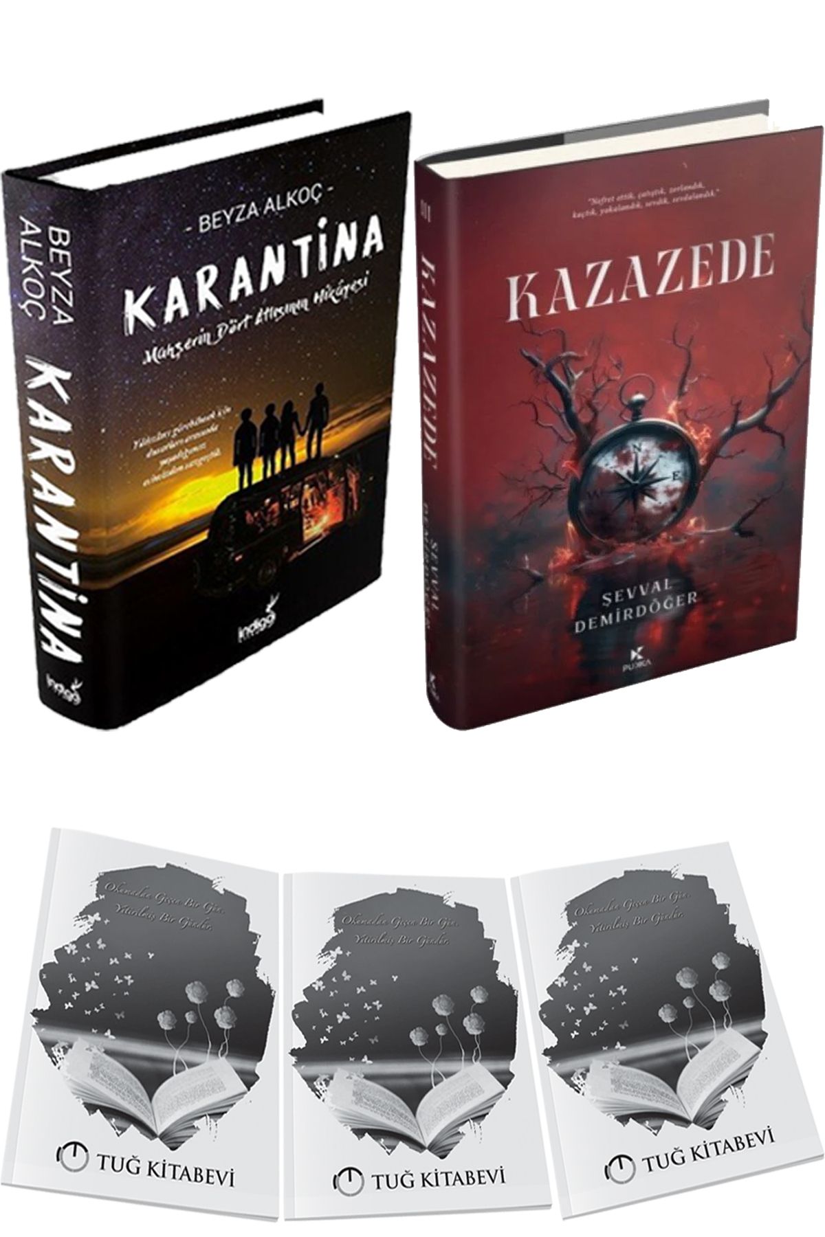 İndigo Kitap Karantina 1 Ciltli ve Kazazede 3 Ciltli + Hediyeli