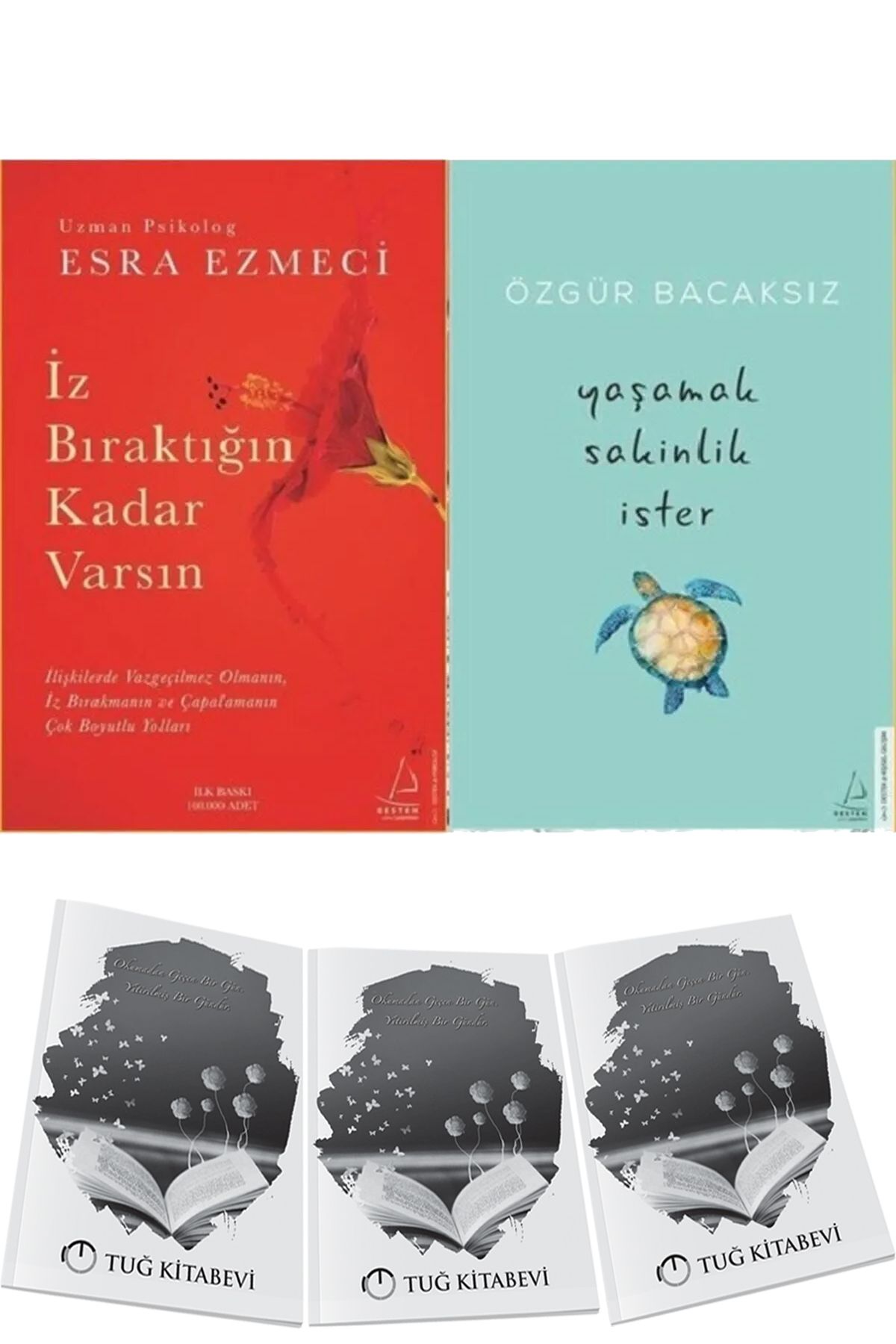 Destek Yayınları İz Bıraktığın Kadar Varsın ve Yaşamak Sakinlik İster 2li Set Esra Ezmeci & Özgür Bacaksız