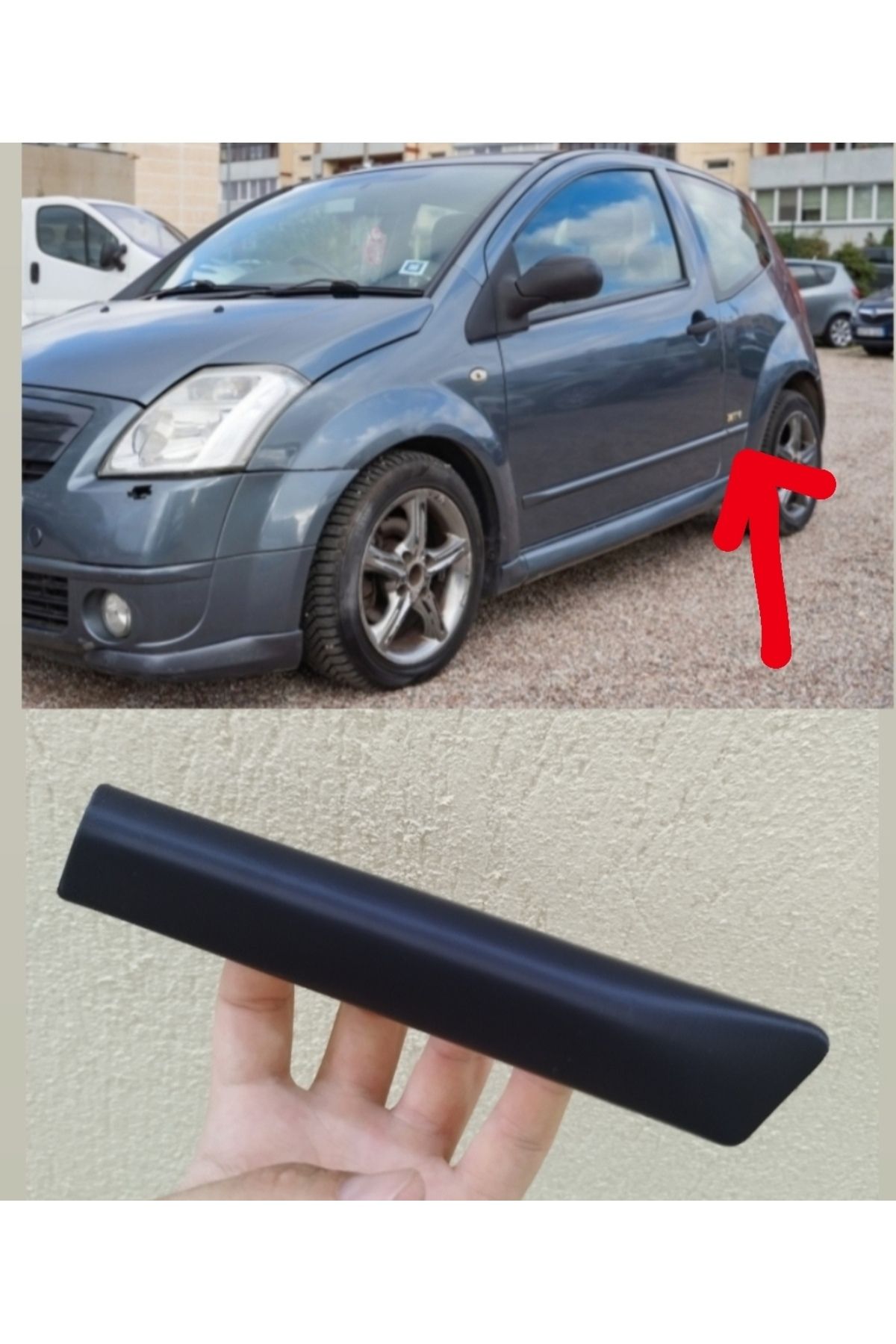 Lampsen C2 arka çamurluk bandı sol 3d üretim abs klipssiz