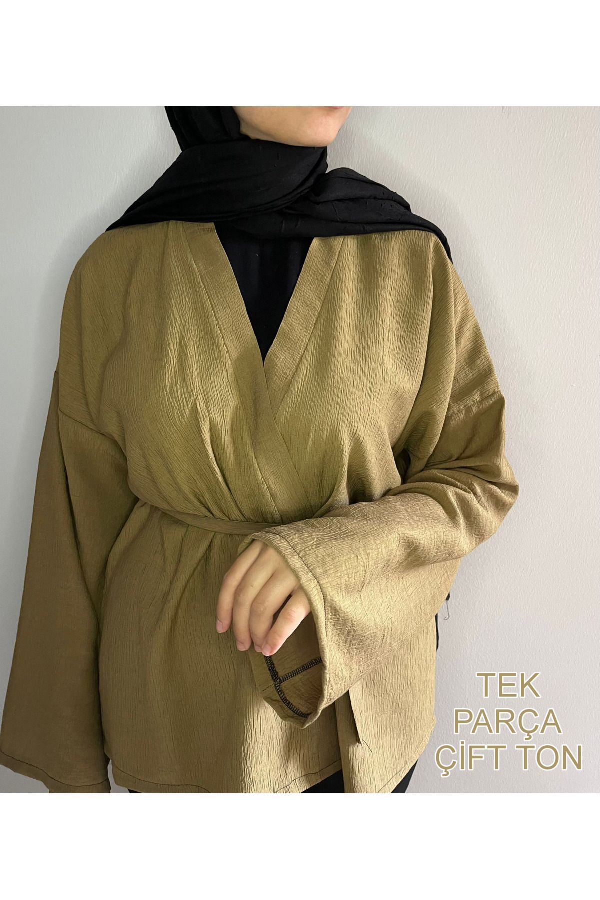 FASİON Belden Bağlamalı TonSwitch Kimono
