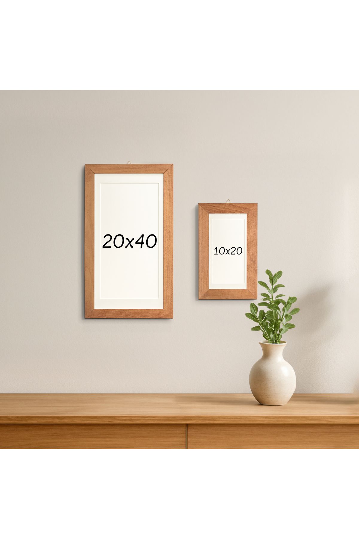 Limon Dekor Masif Ahşap Çerçeve – Çini ve Seramik Karolar için El Yapımı Duvar Çerçevesi (20x40 / 10x20 cm)
