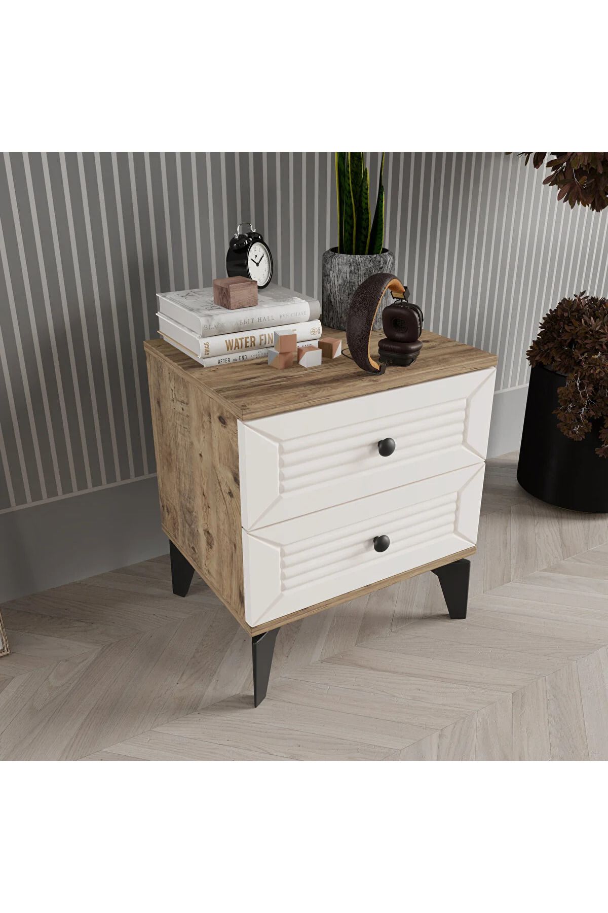 MOBİL VİA Line Komodin Aytaşı Tamamı Mdf