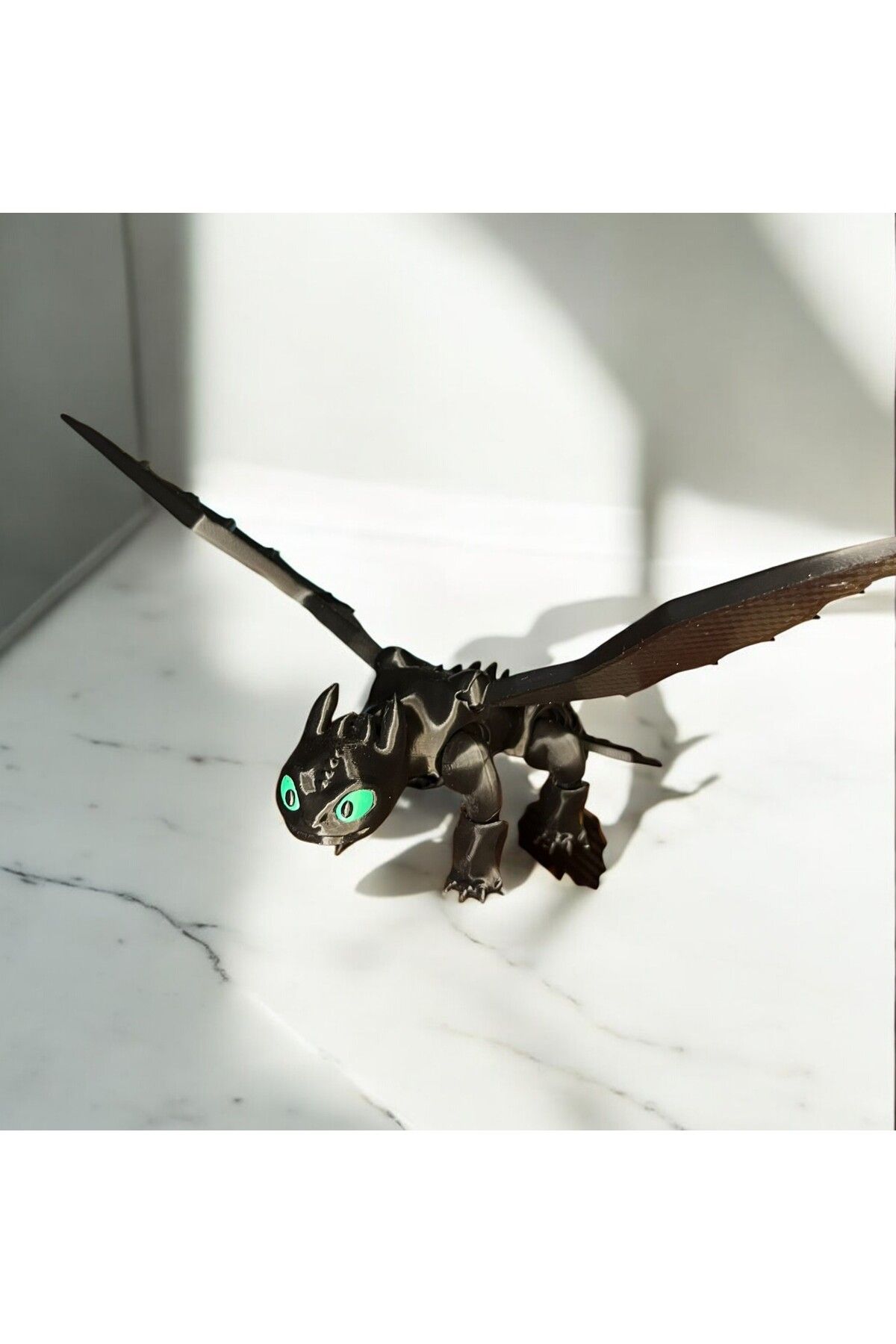 3boyutcraft Ejderhanı Nasıl Eğitirsin Figürü Gecenin Öfkesi Dişsiz (Toothless) Siyah Ejderha