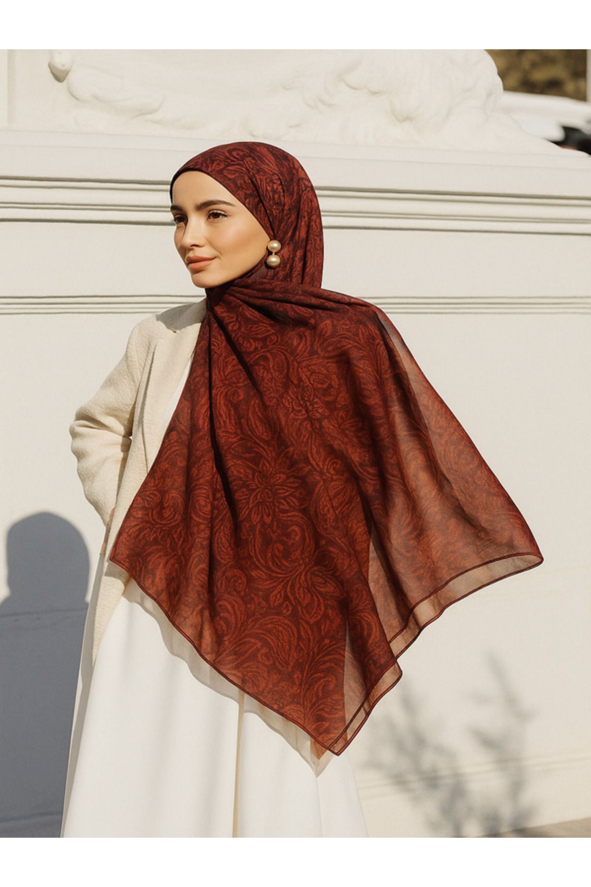 Modesto ETNİCUAL ŞAL BORDO