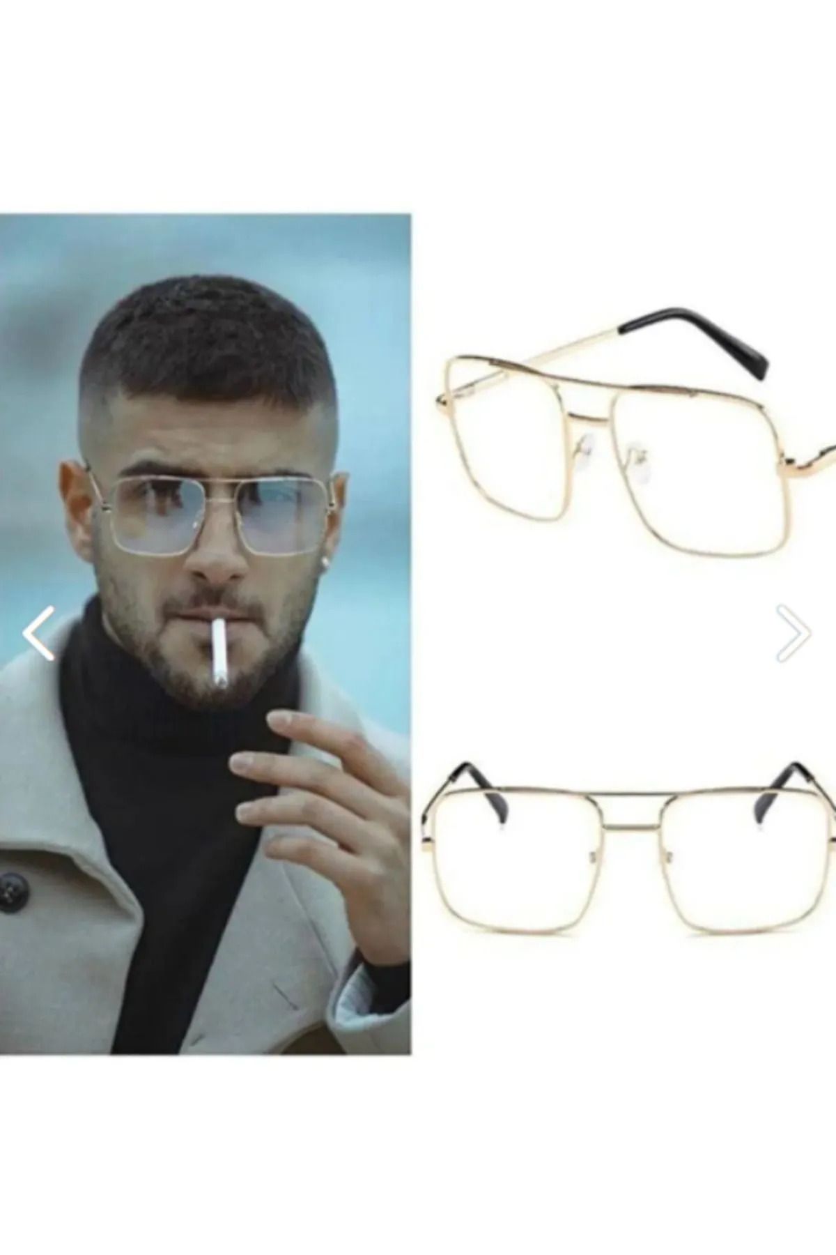 MONAL Reynmen Model Mavi Işık Filtreli Pilot Gözlük, Optik Uyumlu Camları Değişebilir