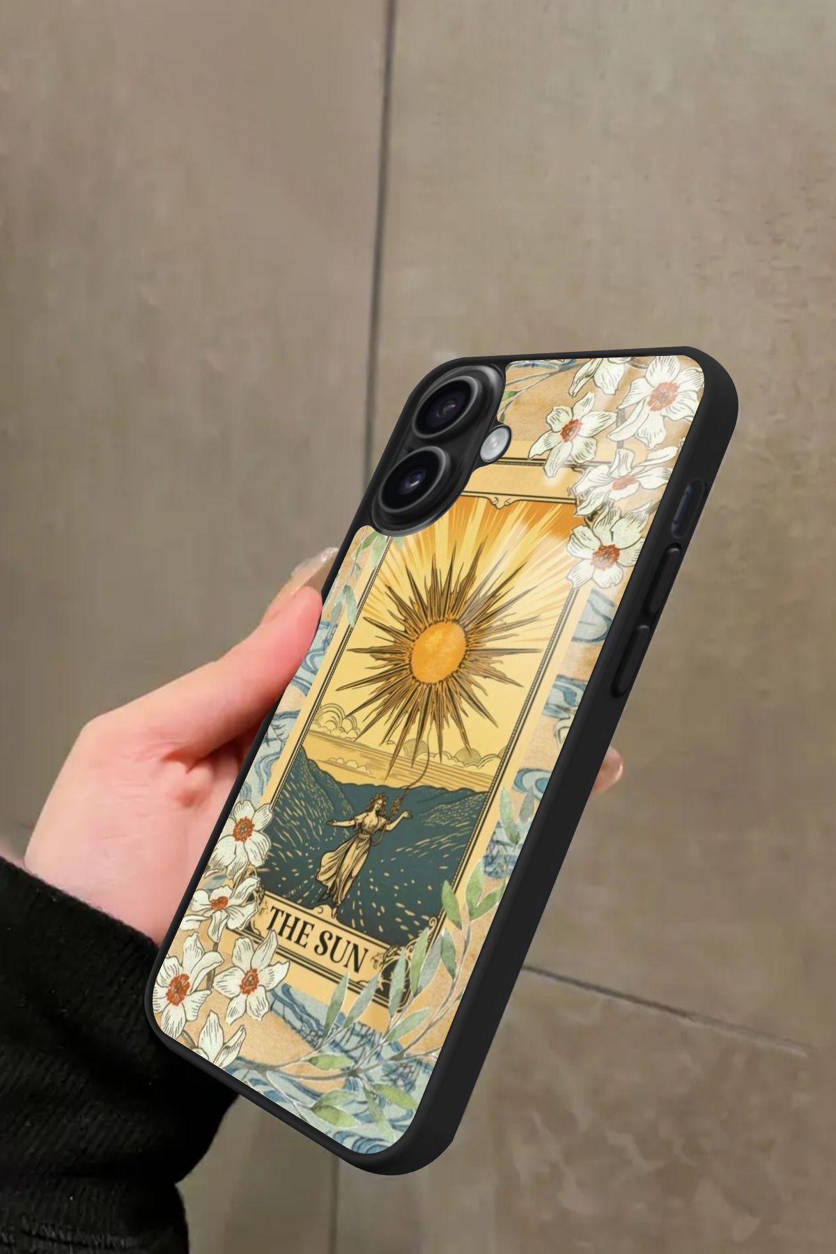 Snacase iPhone 16 Plus Uyumlu Güneş Tasarımlı Glossy Premium Kılıf