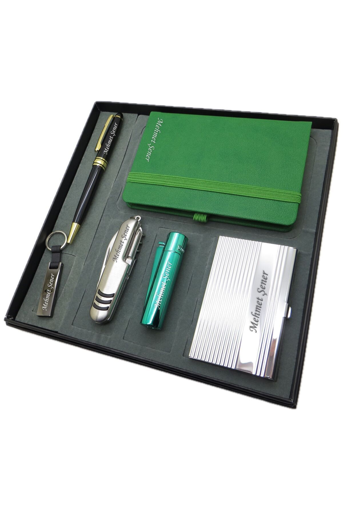 Signator ® Silva | İsme Özel Set - 32 Gb. Usb Bellek + Clipper Çakmak + Not Defteri + Fonksiyonlu Ç