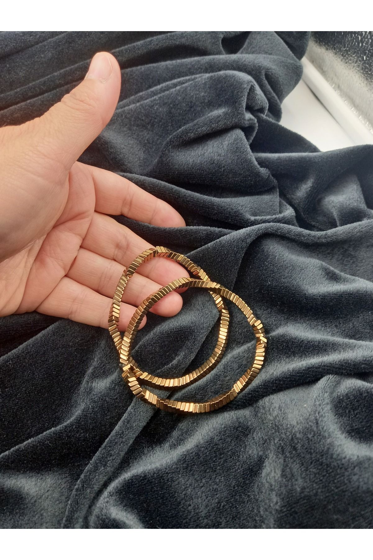 Butik Bakır Renkli Hematit Doğal Taş Bileklik – Güç ve Şıklığın Simgesi
