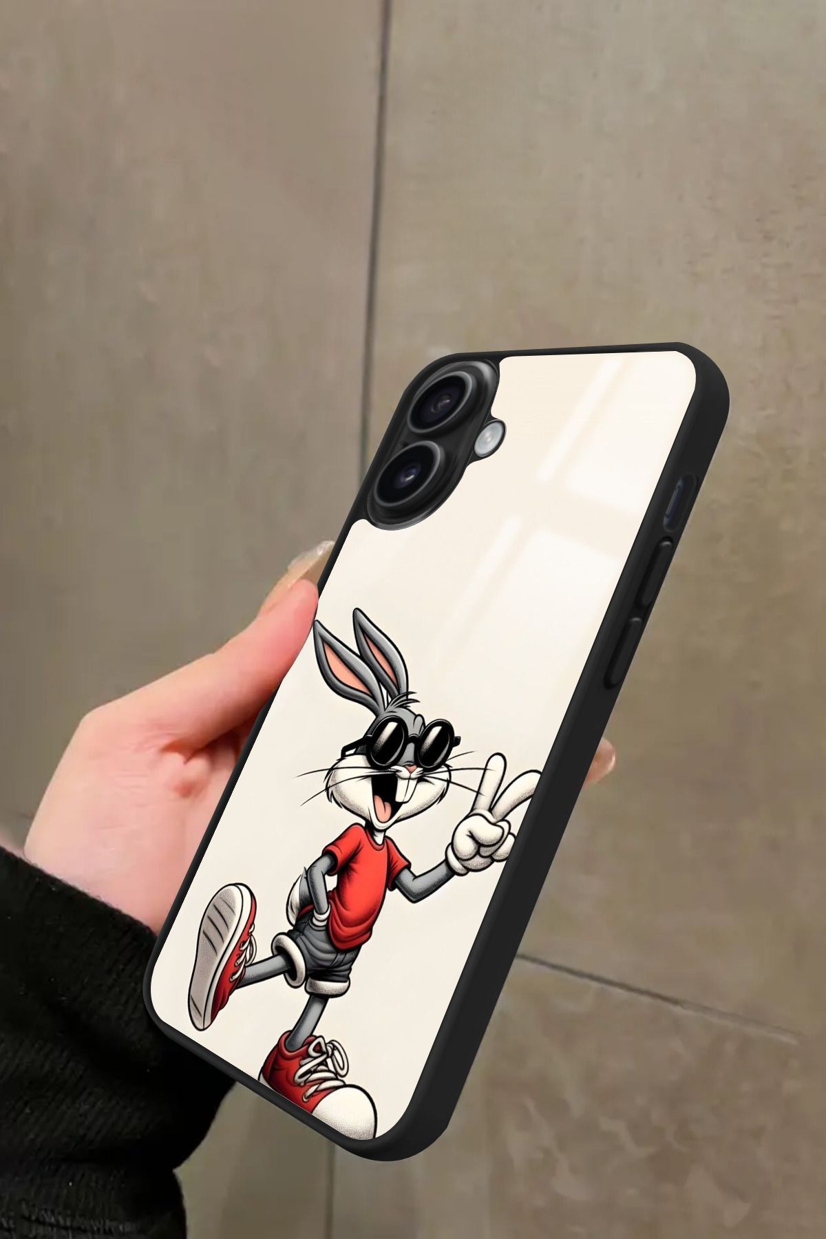 Snacase iPhone 16 Plus Uyumlu Bugs Bunny Tasarımlı Glossy Premium Kılıf