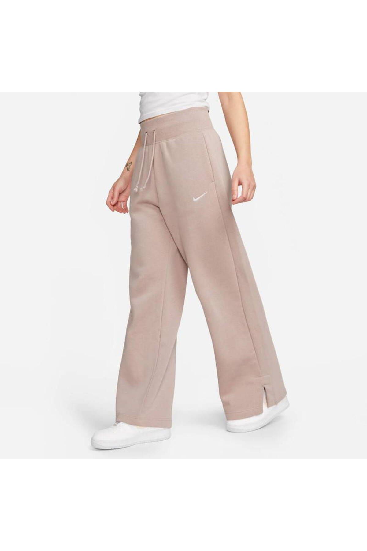 Nike Sportswear Phoenix Fleece High-Waisted Kadın Pembe Eşofman Altı