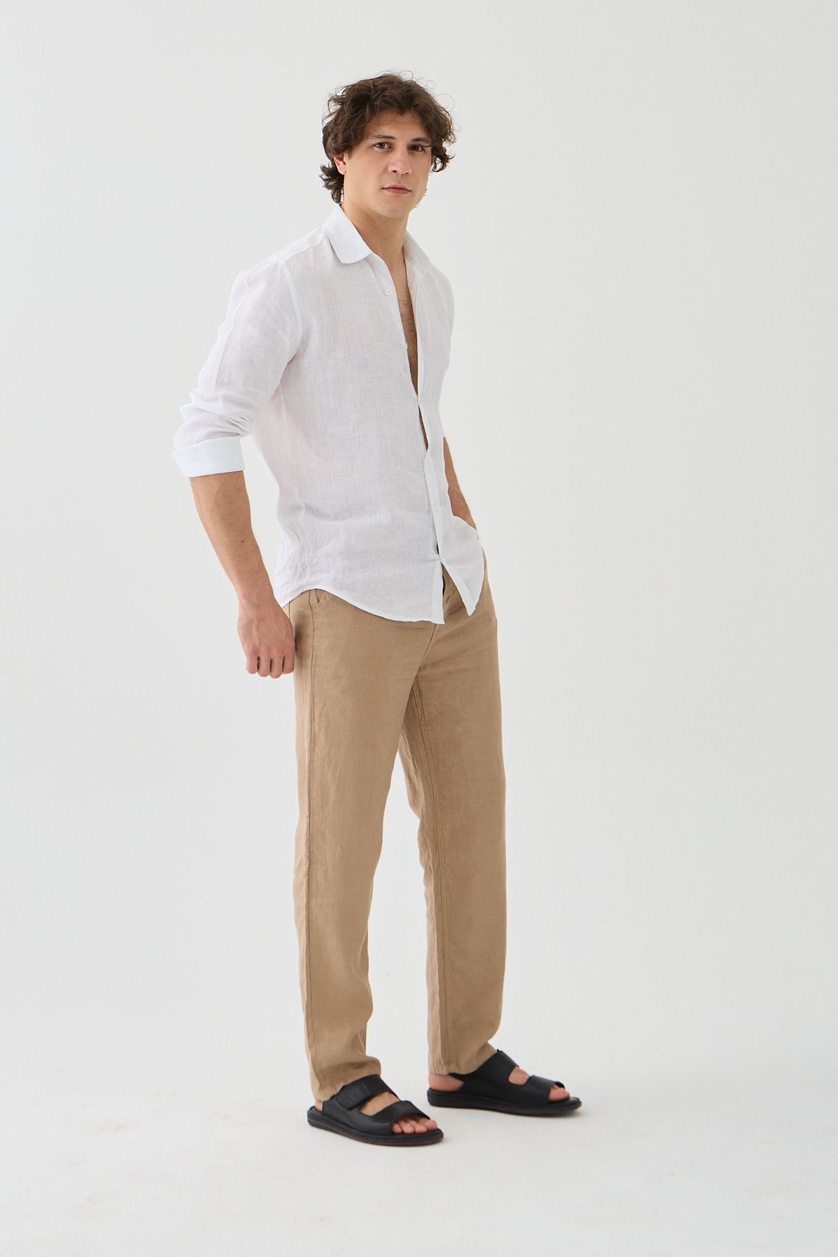 Estemarin Halikarnas Keten Jogger Pantalon