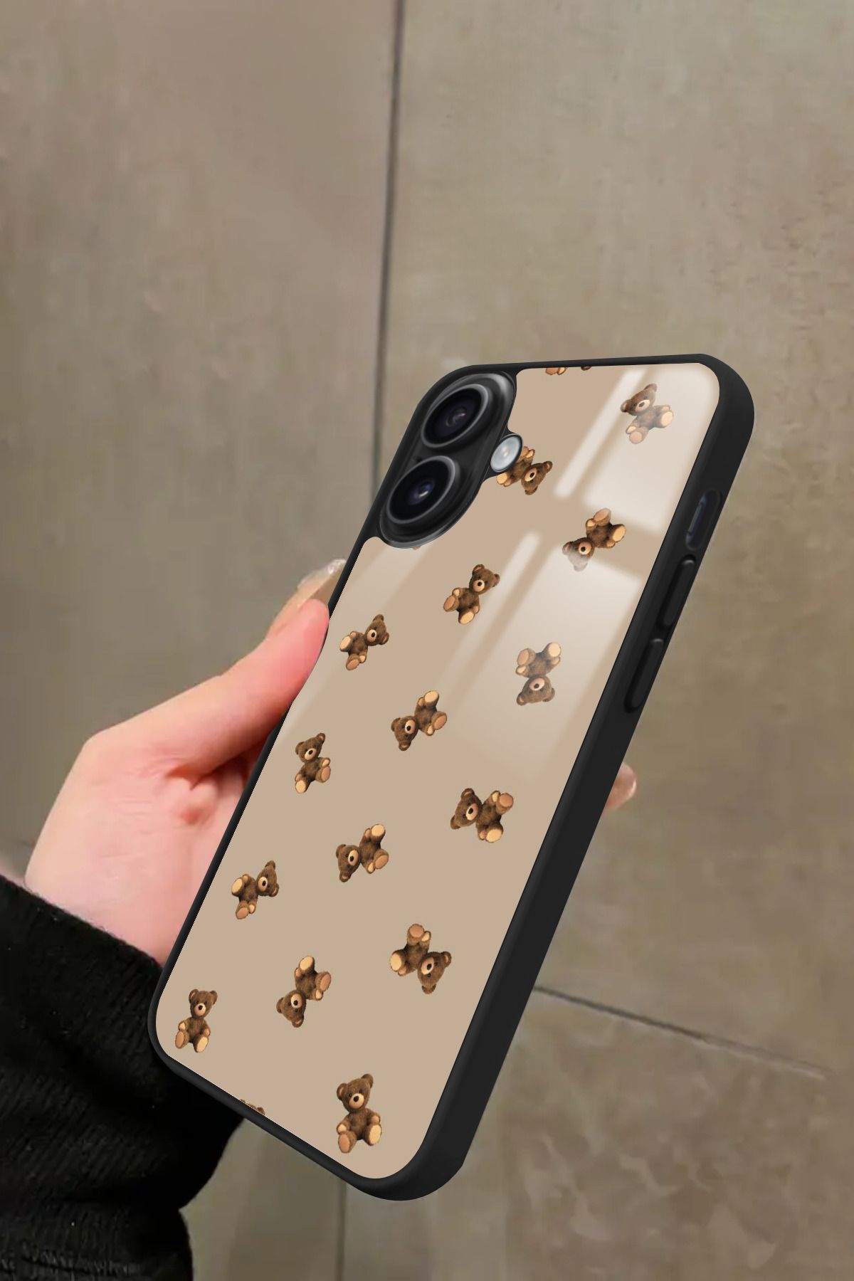 Snacase iPhone 16 Uyumlu Ayıcık Tasarımlı Glossy Premium Kılıf