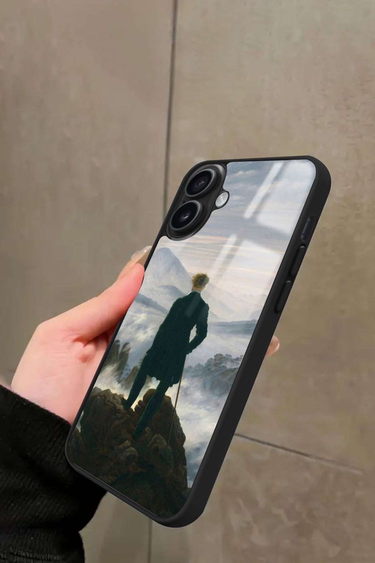 Snacase iPhone 16 Uyumlu Bulutların Üzerinde Yolculuk Tasarımlı Glossy Premium Kılıf