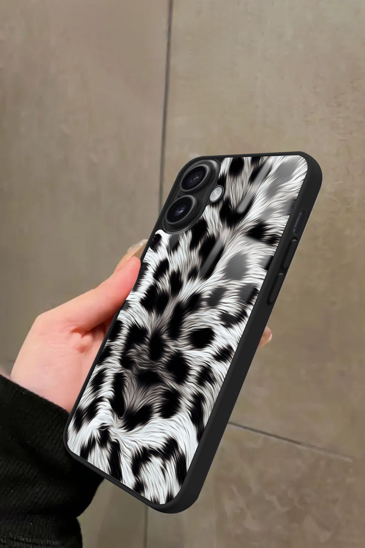 Snacase iPhone 16 Plus Uyumlu Leopar Tasarımlı Glossy Premium Kılıf