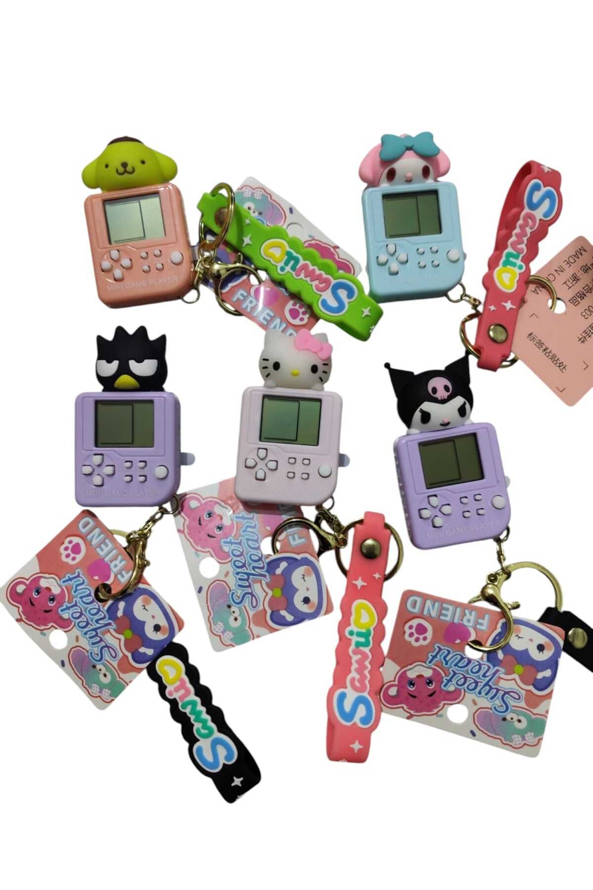 oyuncakçı savaş & europe shop Sanrio Kuromi Tetris şeklinde çalışan sesli oyuncak anahtarlık okul ve hediyelik kawai
