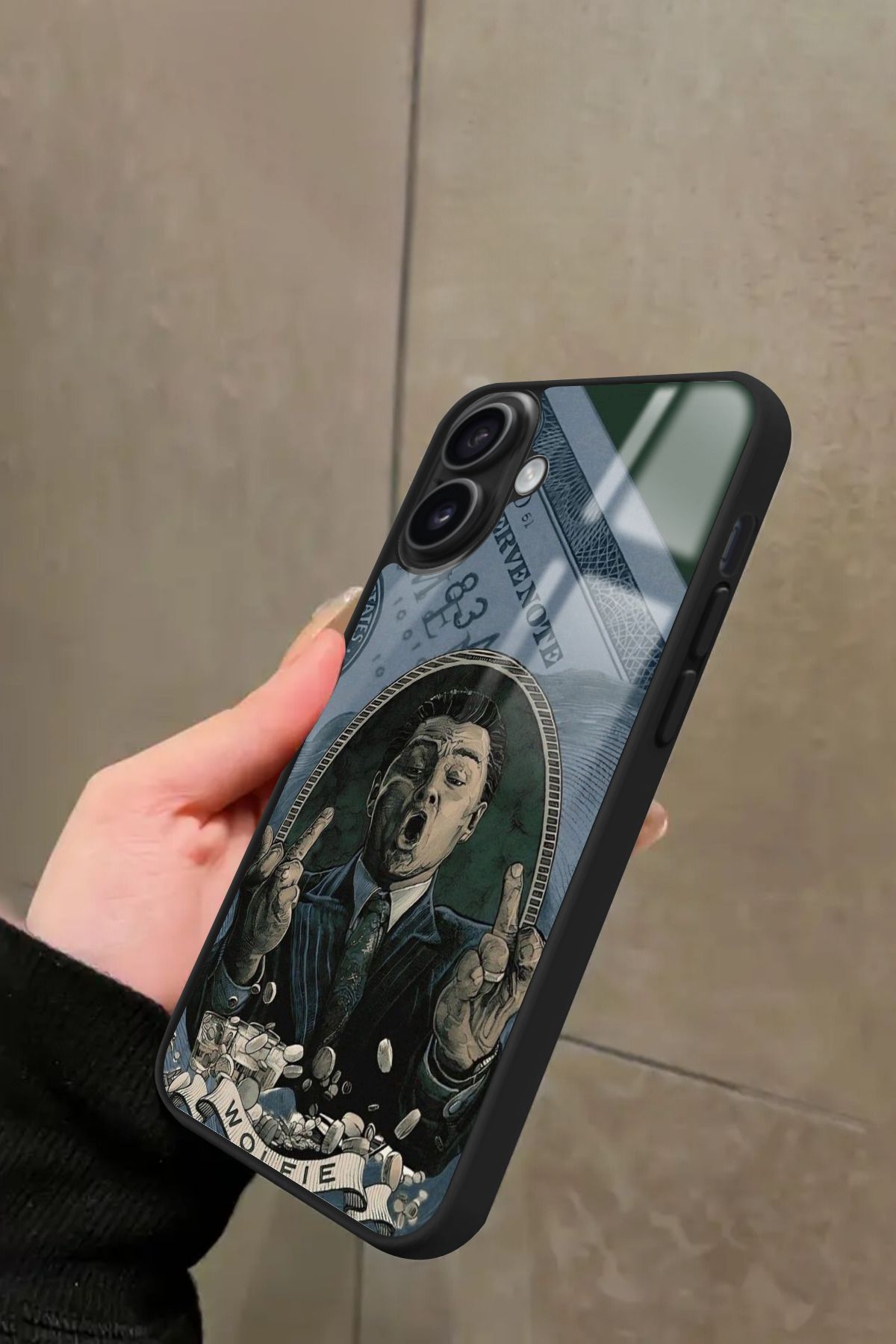 Snacase iPhone 16 Uyumlu Money Tasarımlı Glossy Premium Kılıf
