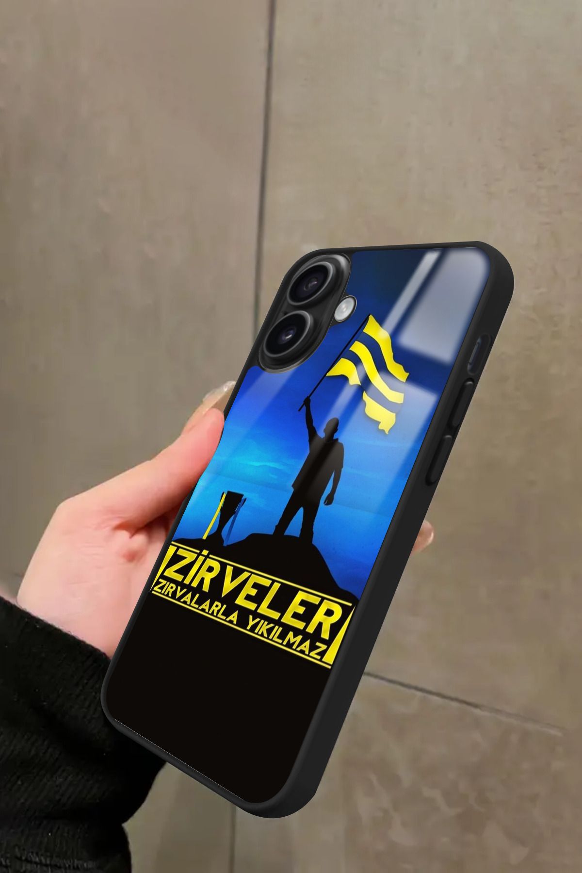 Snacase iPhone 16 Plus Uyumlu Taraftar Sözü Yazılı Glossy Premium Kılıf