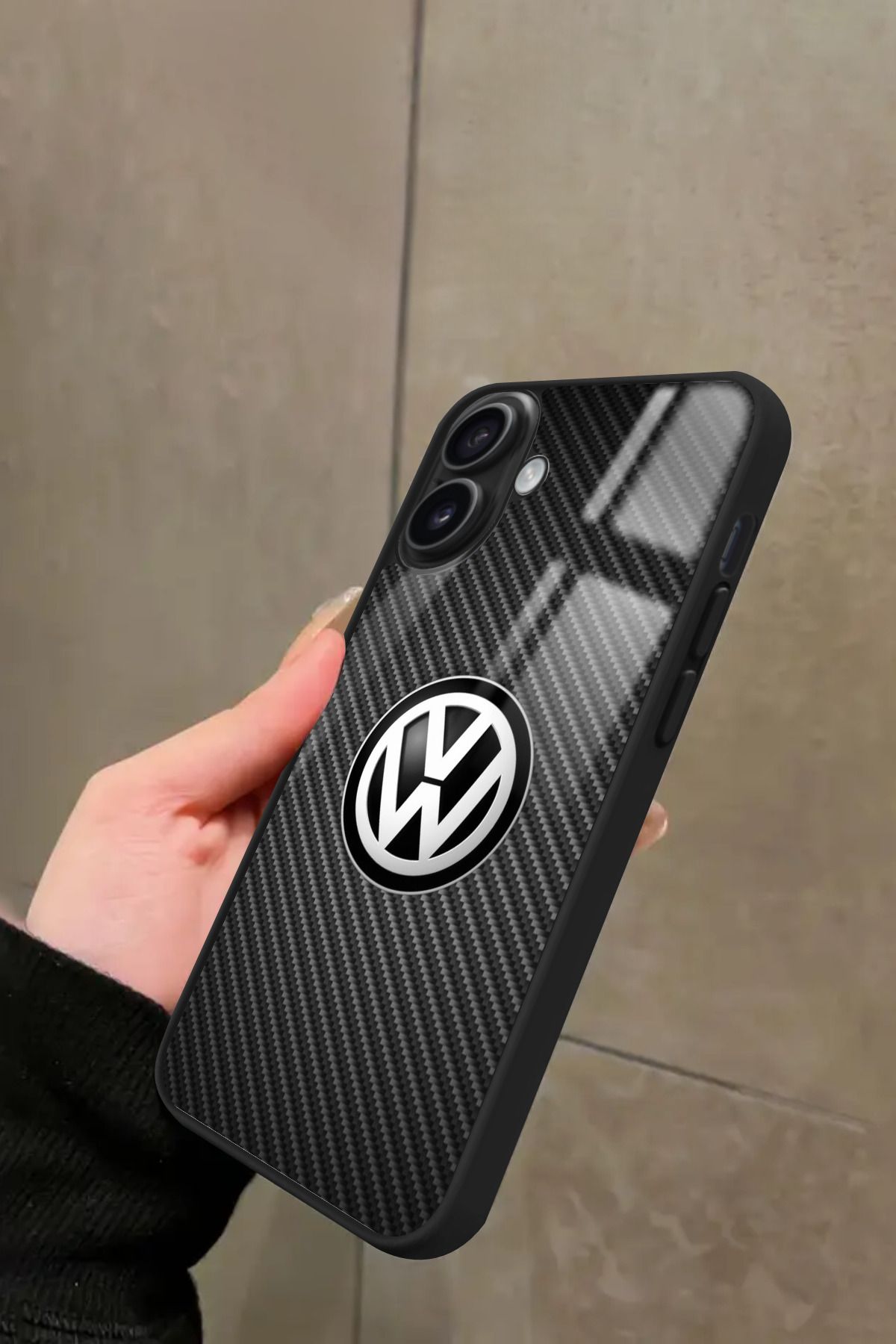 Snacase iPhone 16 Plus Uyumlu Araba Logosu Tasarımlı Glossy Premium Kılıf