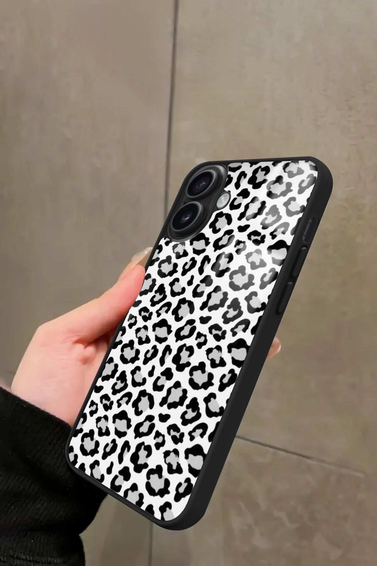 Snacase iPhone 16 Uyumlu Leopar Tasarımlı Glossy Premium Kılıf