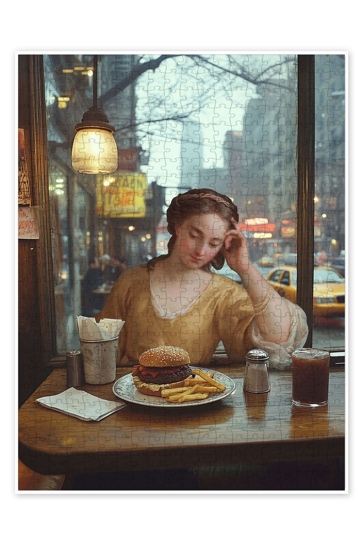 Jeronkarji Diner Hayal Kırıklığı 500 Parça Puzzle Yapboz Mutfak Temalı Yetişkinler için