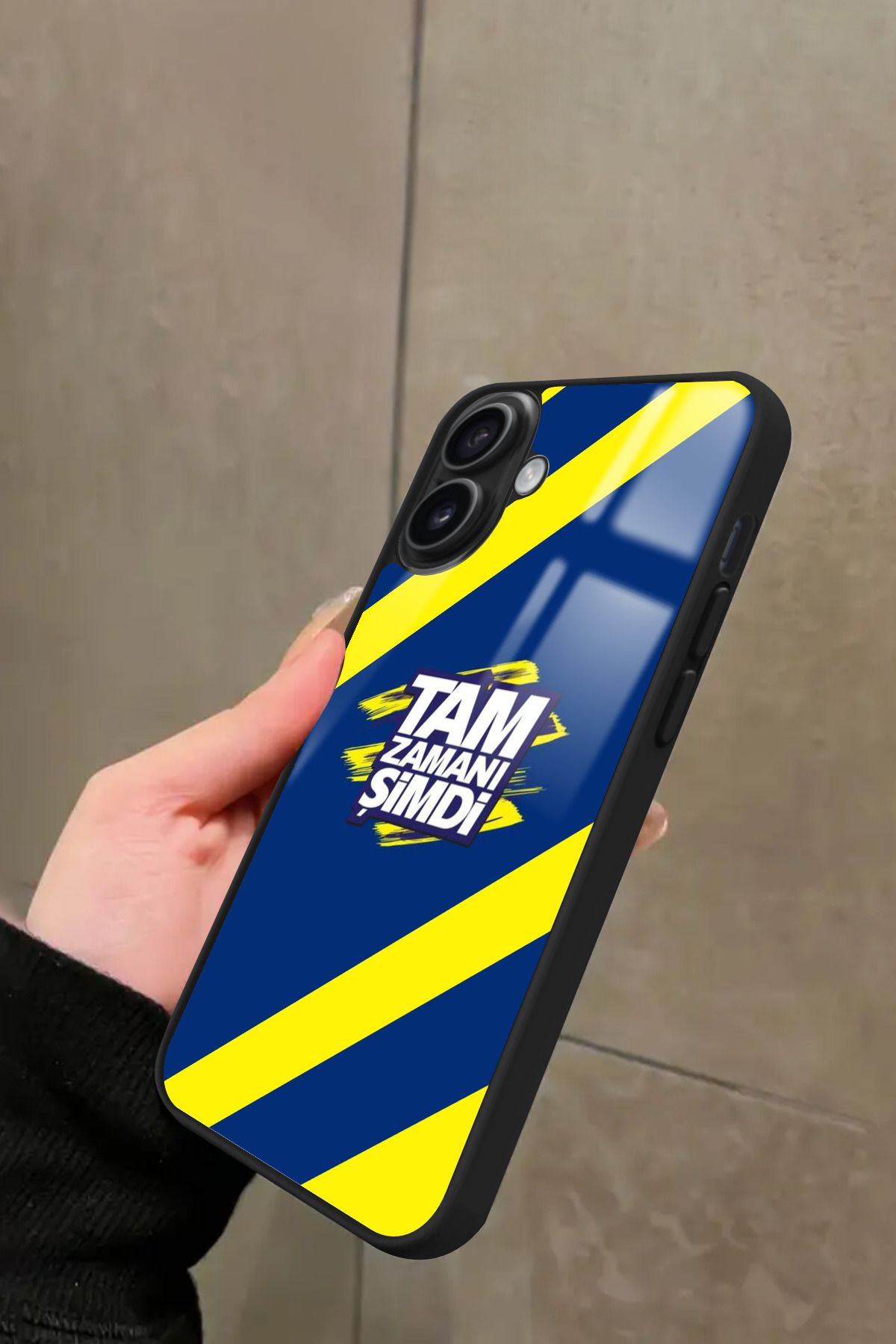 Snacase iPhone 16 Uyumlu Taraftar Sözü Yazılı Glossy Premium Kılıf