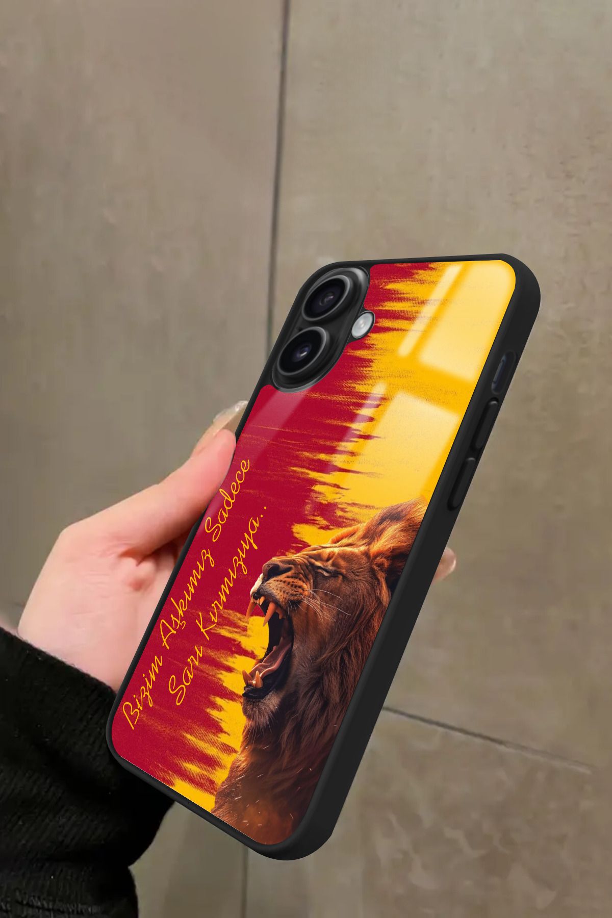 Snacase iPhone 16 Plus Uyumlu Aslan Tasarımlı Glossy Premium Kılıf