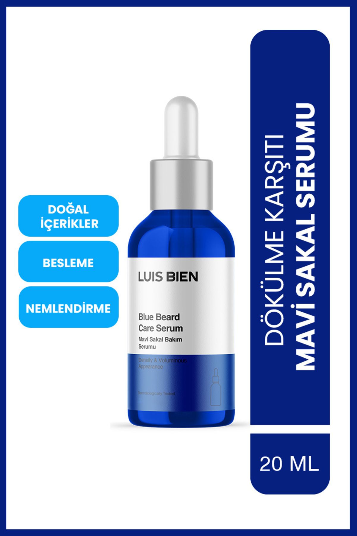 Luis Bien Sakal ve Bıyıkları Besleyici, Onarıcı ve Nemlendirici Sakal Bakım Serumu 20ml