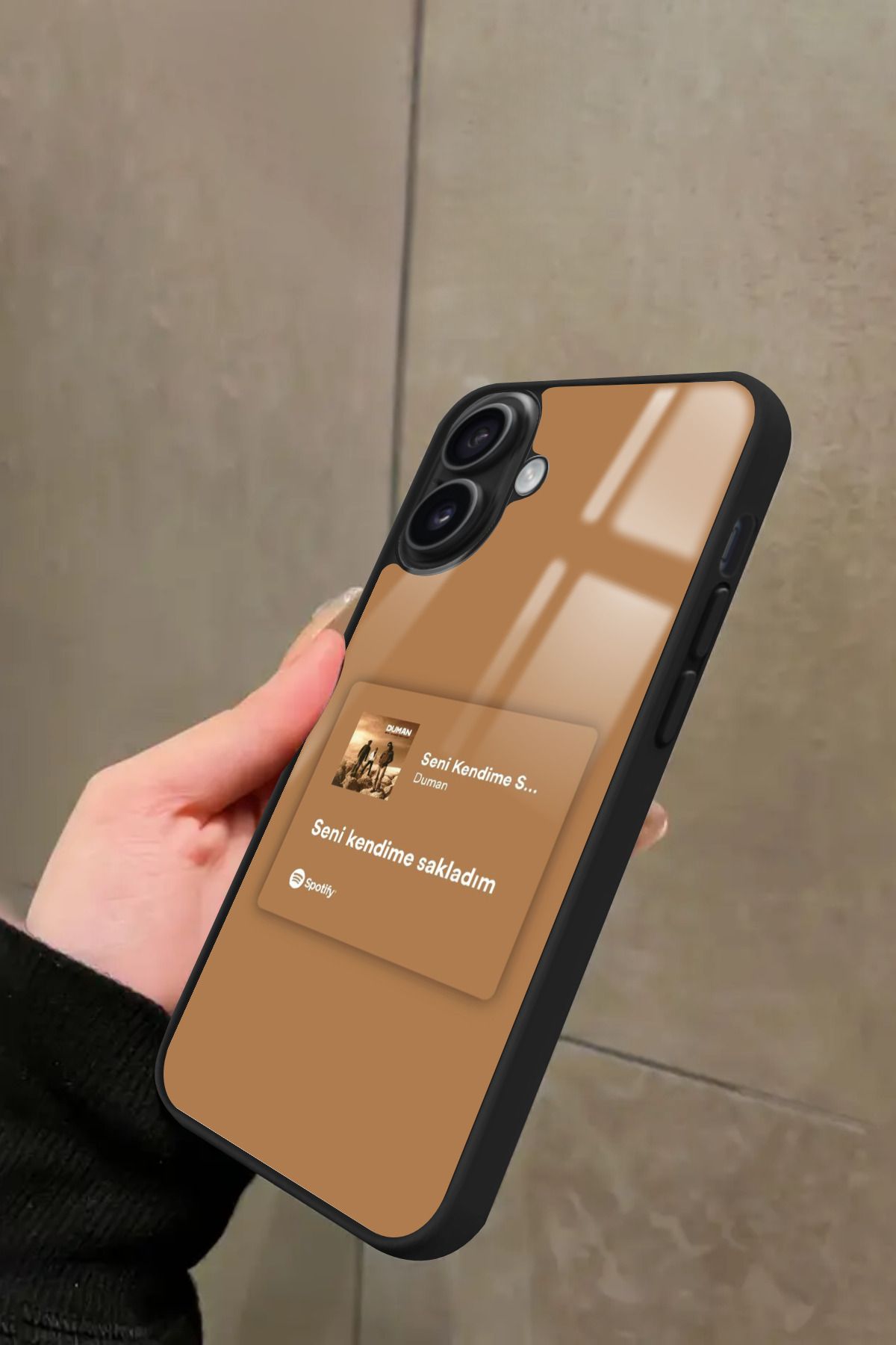 Snacase iPhone 16 Uyumlu Şarkı Sözü Tasarımlı Glossy Premium Kılıf