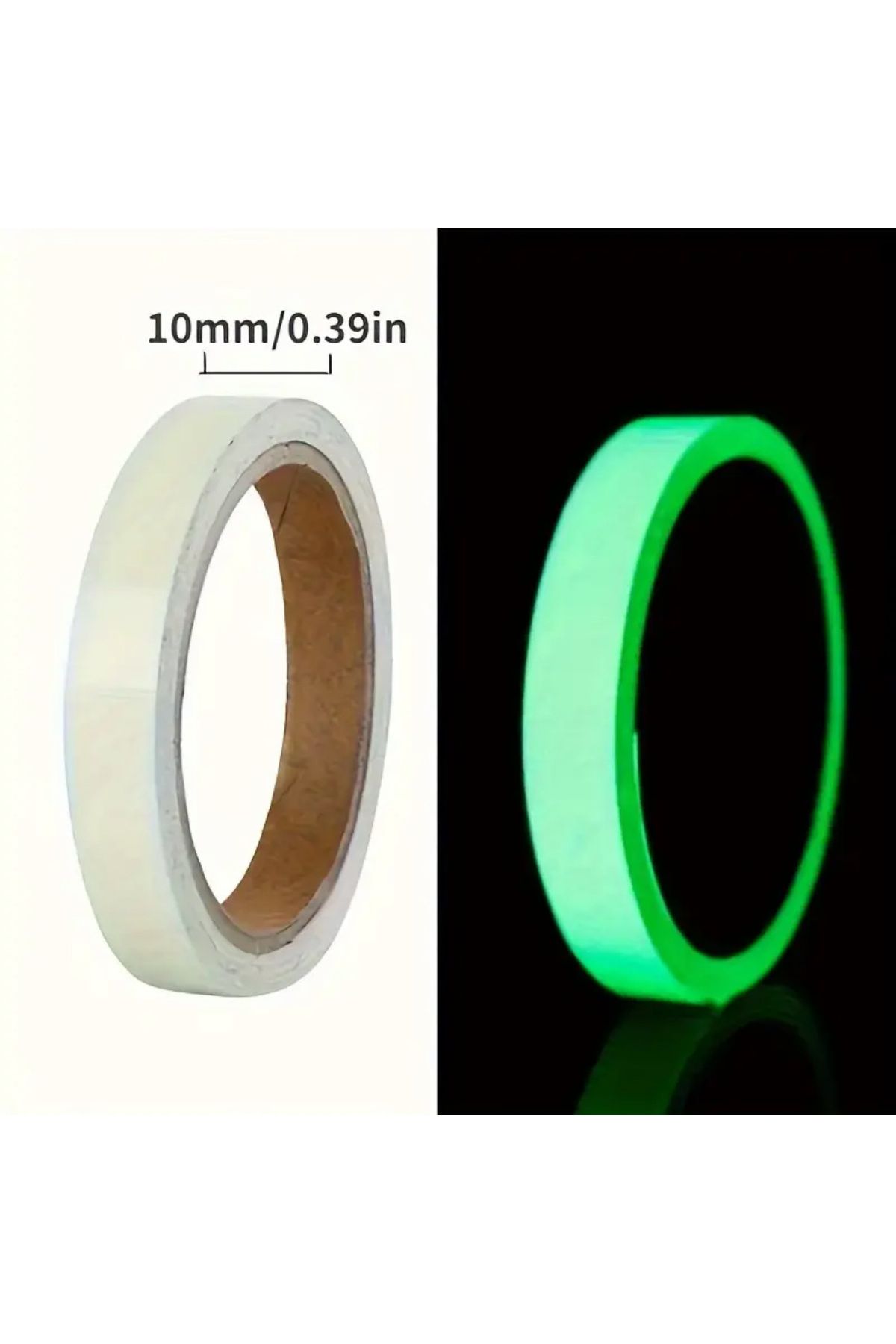 zeinapp Reflektör Yansıtıcı Neon Fosfor Gece Görüş Güvenlik Uyarı Kendinden Yapışan Dekoratif Bant 1cm/3mt