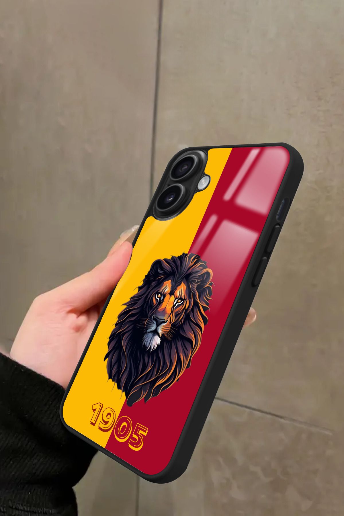 Snacase iPhone 16 Plus Uyumlu Aslan Tasarımlı Glossy Premium Kılıf