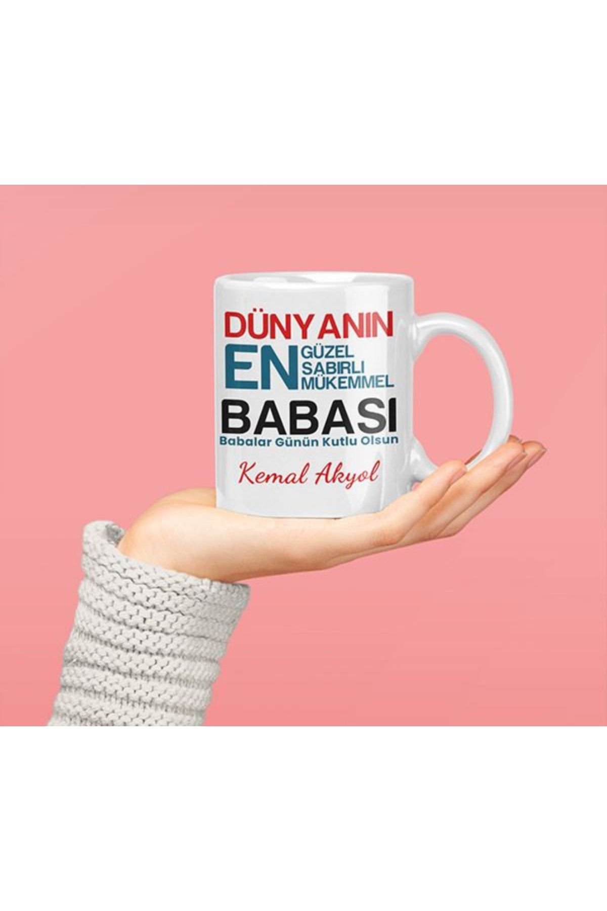 hdfotografstüdyosu Babalar Günü Özel Tasarım Porselen Kupa Bardak – Anlamlı ve Şık Hediye