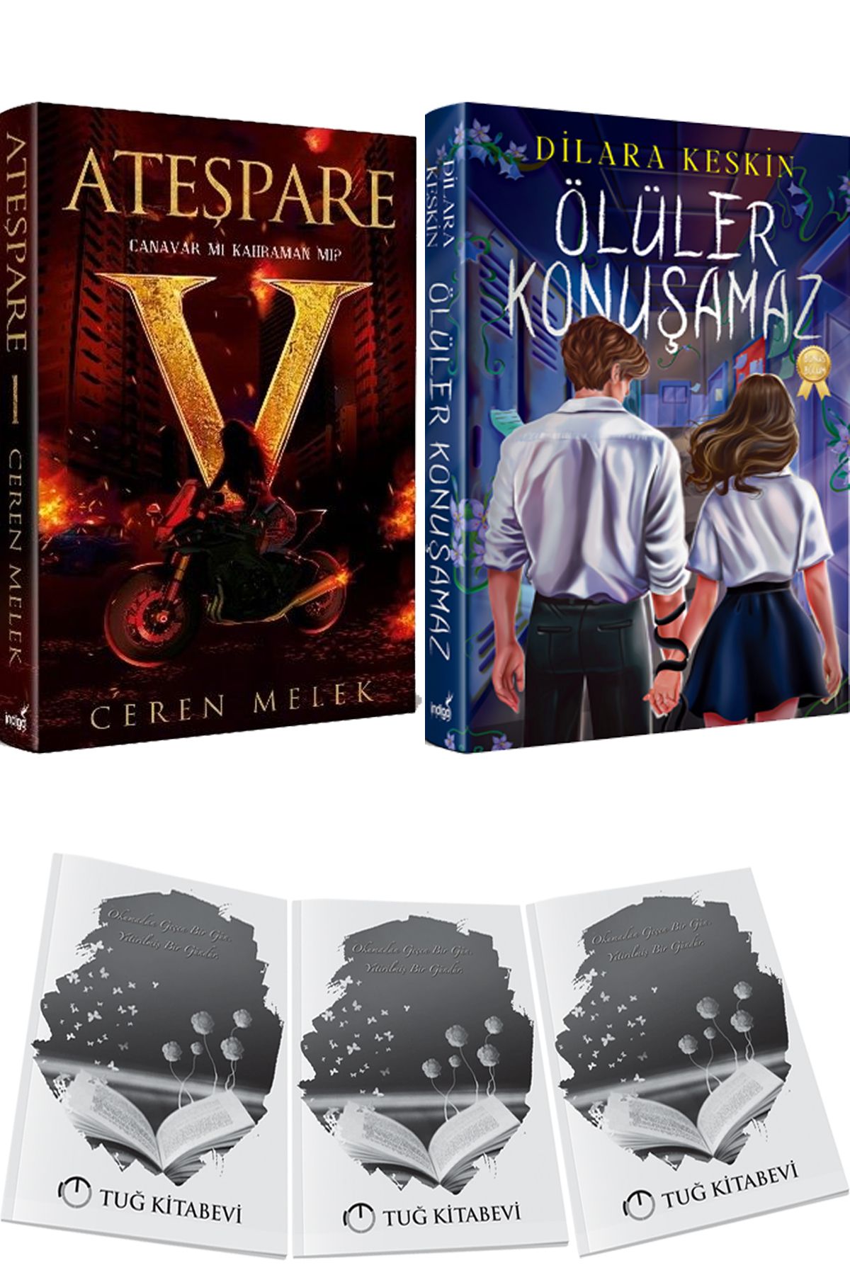 İndigo Kitap Ateşpare 1 Canavar mı Kahraman mı? Ciltli ve Ölüler Konuşamaz Yeni Ciltli + Hediyeli