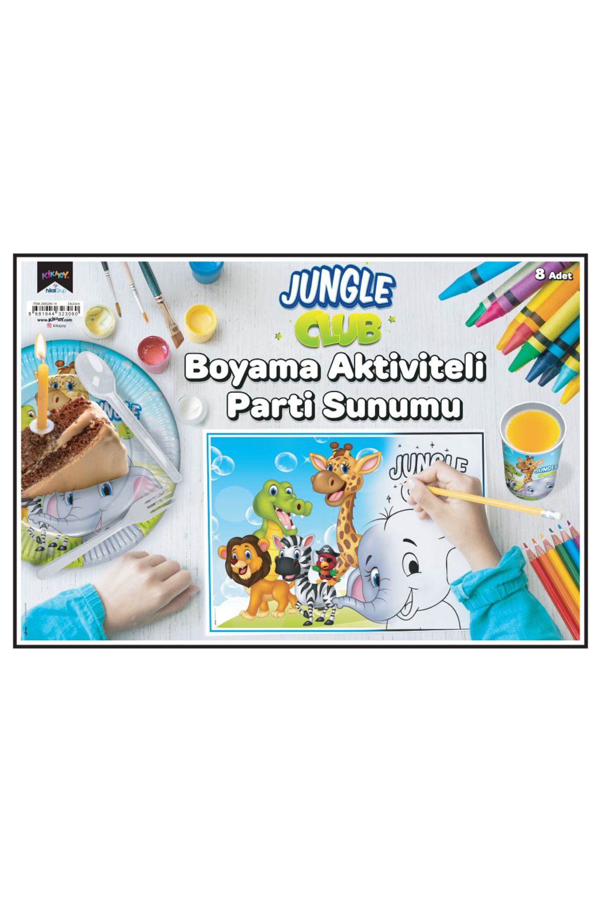 ALPJOY Boyama Aktiviteli Parti Sunumu 8li Jungle Club